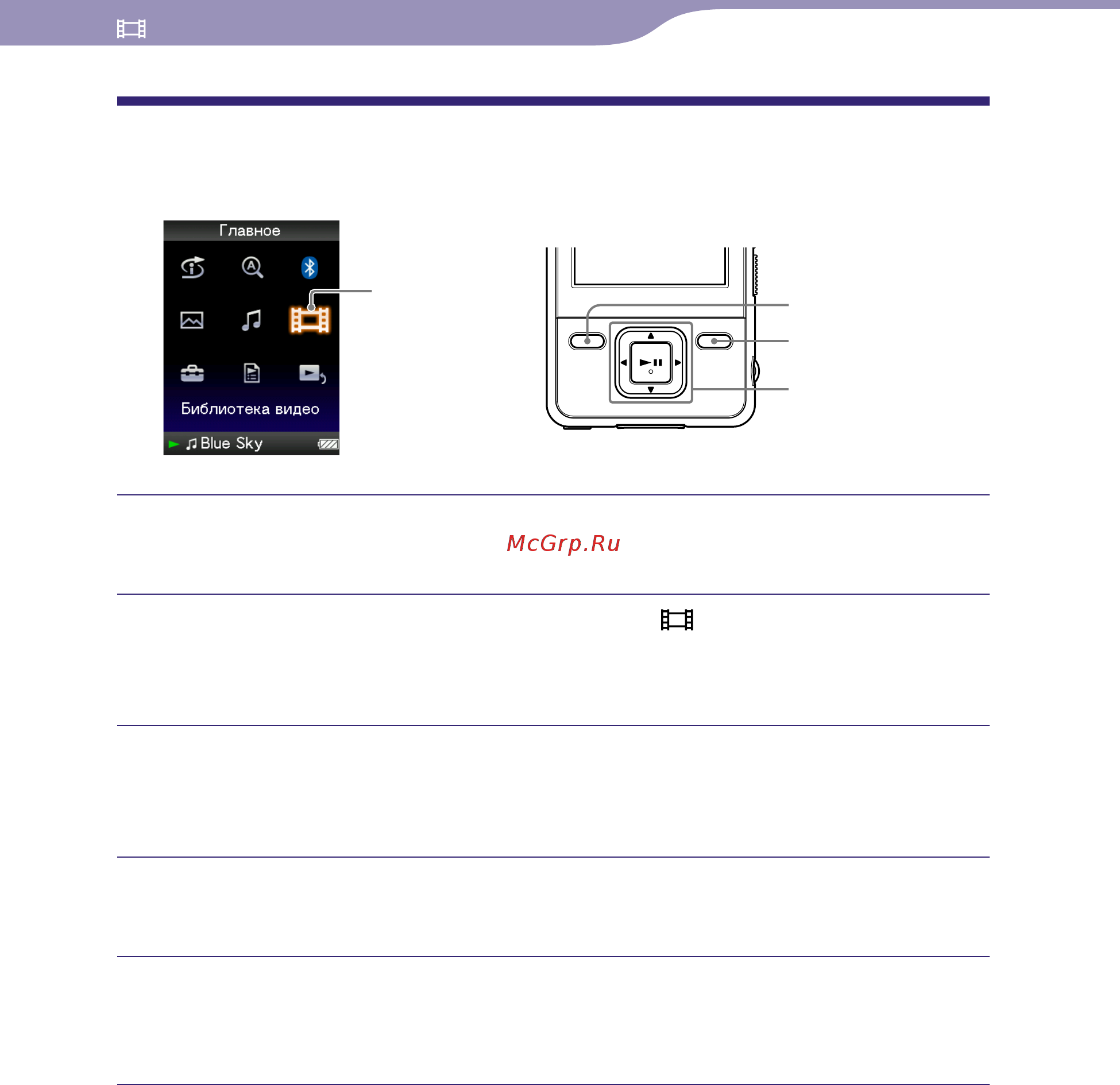 Sony NWZ-A828 (8GB)B [62/159] Удаление видео из библиотеки видео
