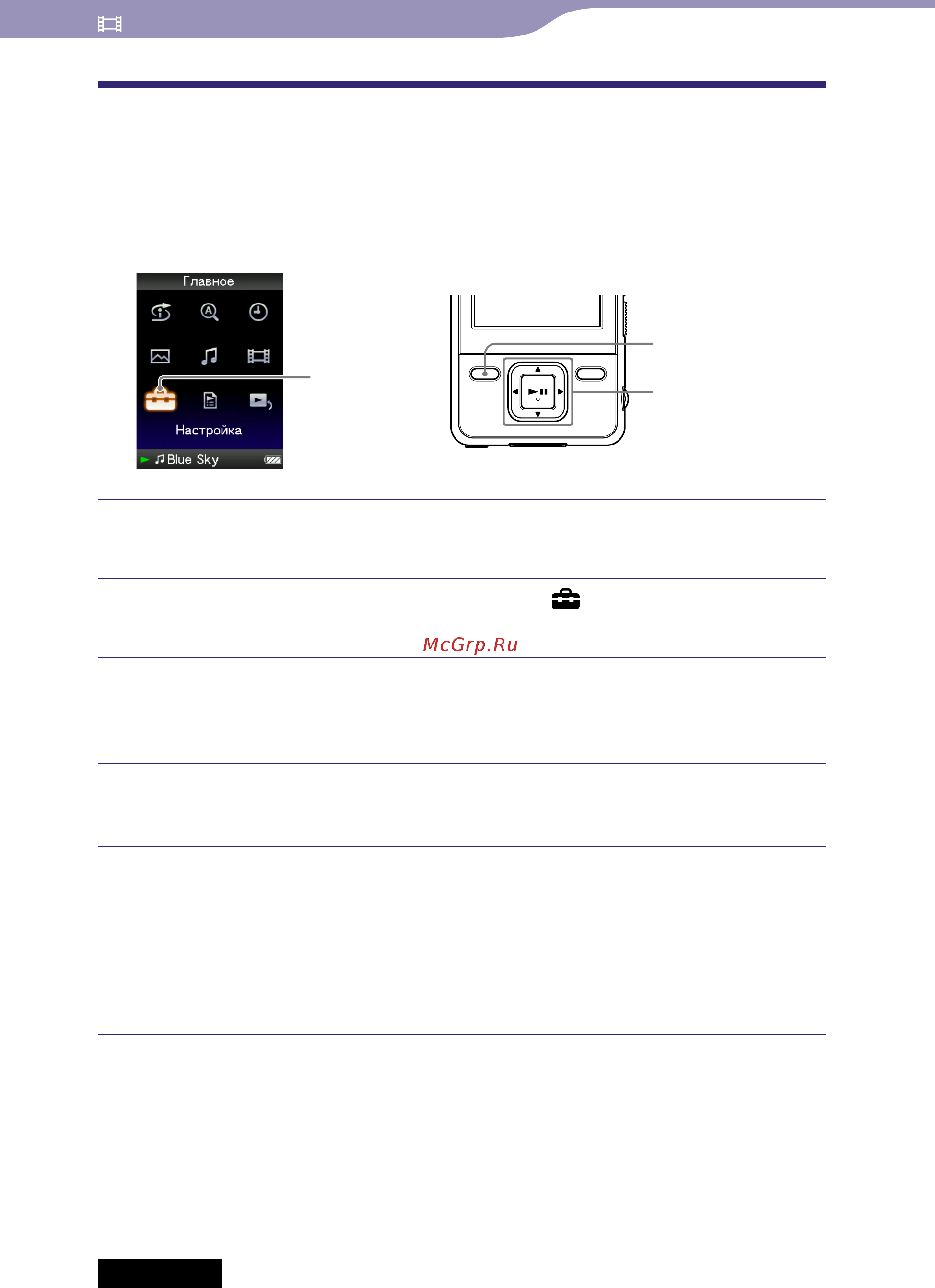 Sony NWZ-A728 [66/132] Настройка формата отображения списка видео