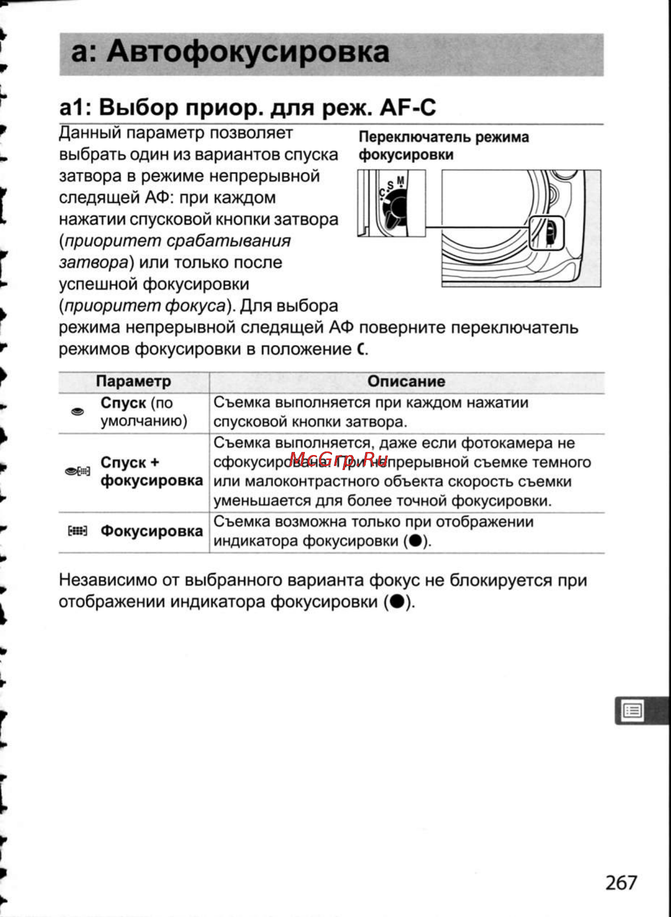 Nikon D300 [293/448] А автофокусировка