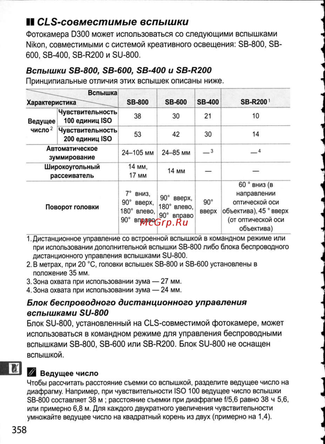 Nikon D300 [384/448] Ii cls совместимые вспышки
