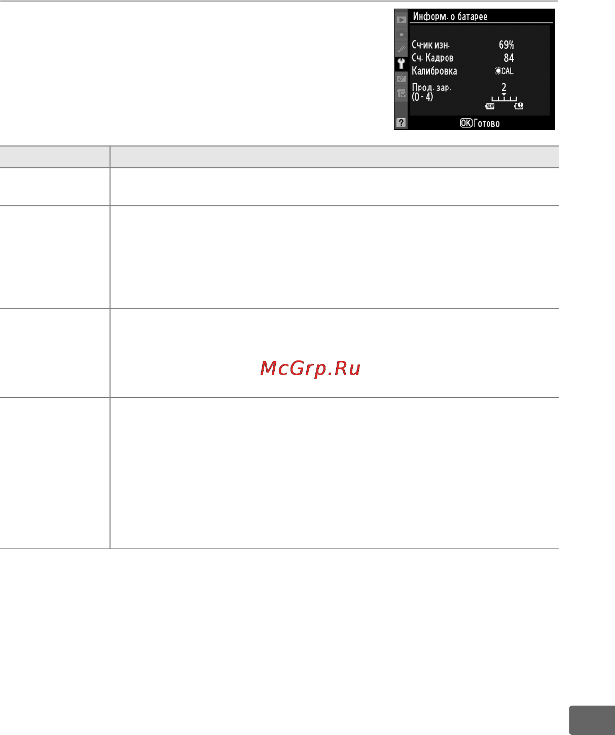 Nikon D3 [379/472] Информ о батарее