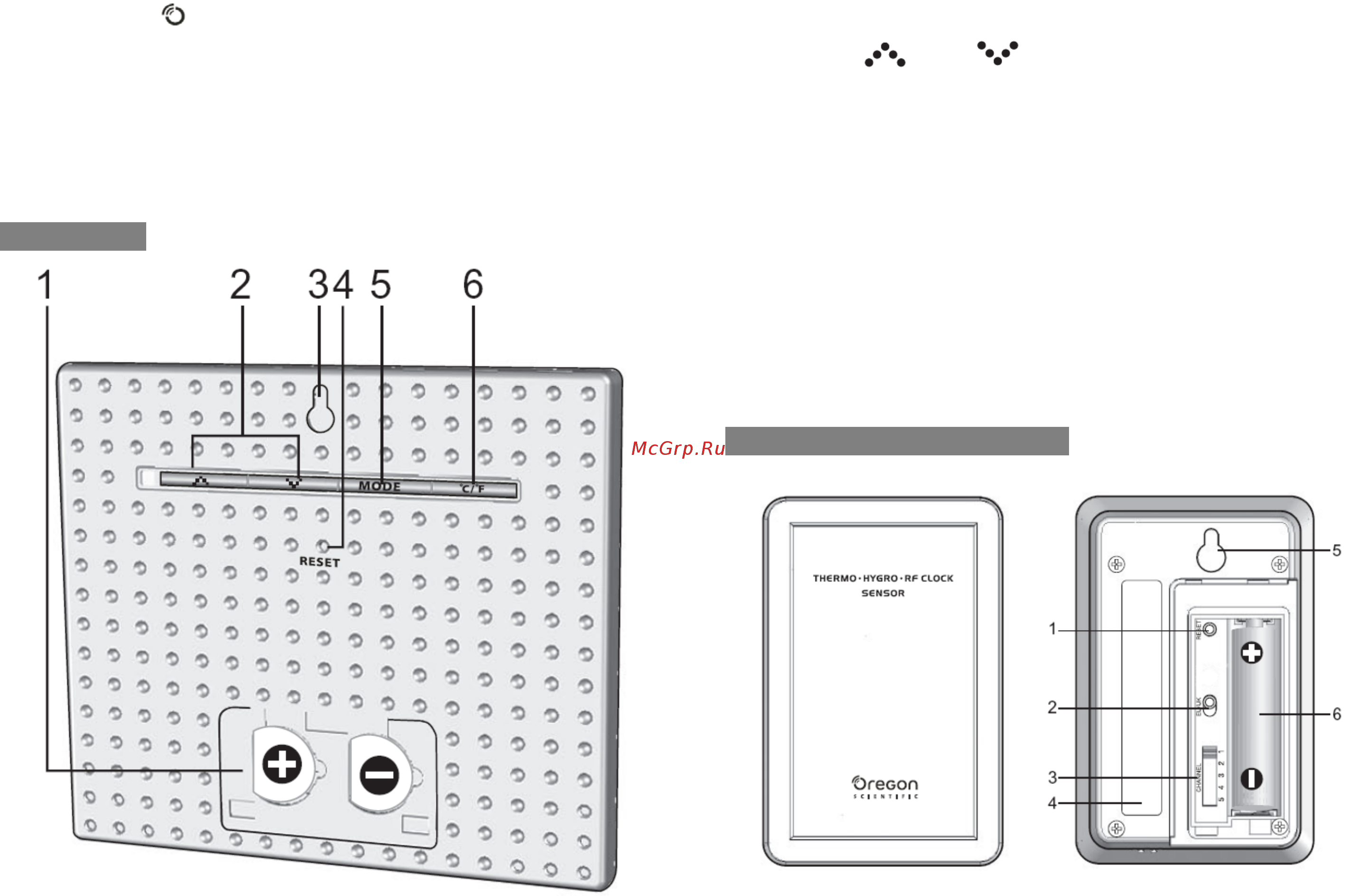 Oregon Scientific BAR800 wh [4/10] Вид сзади