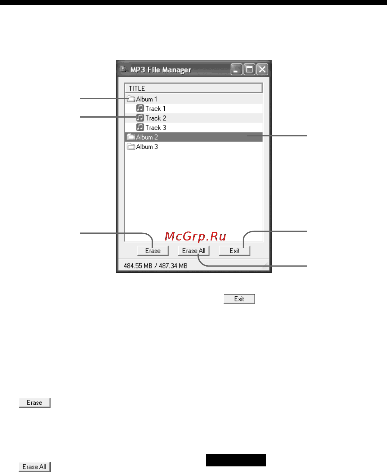 Sony NW-S21 [48/52] Oтобpaжeниe mp3 file manager