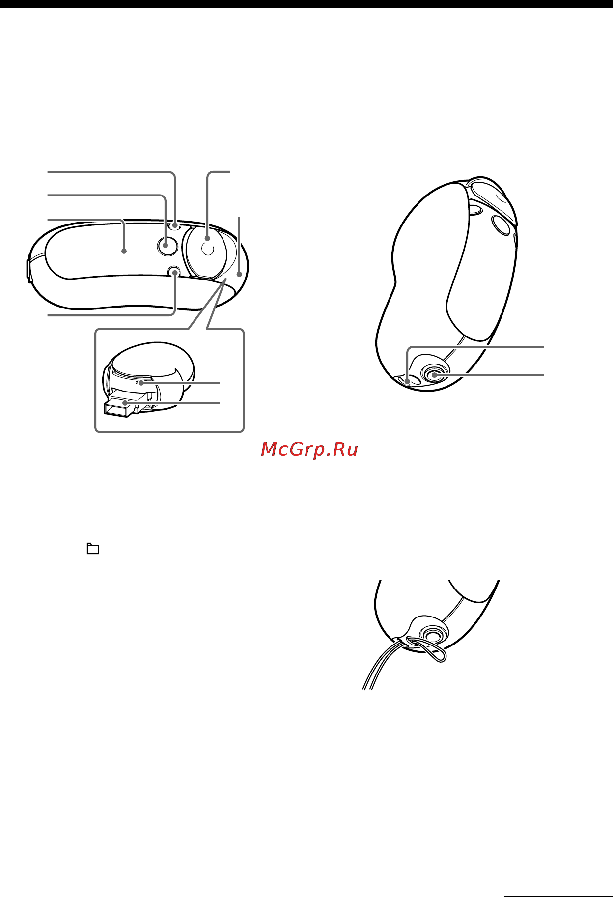 Sony NW-E205 [9/65] Mecтонaxождeниe оpгaнов yпpaвлeния