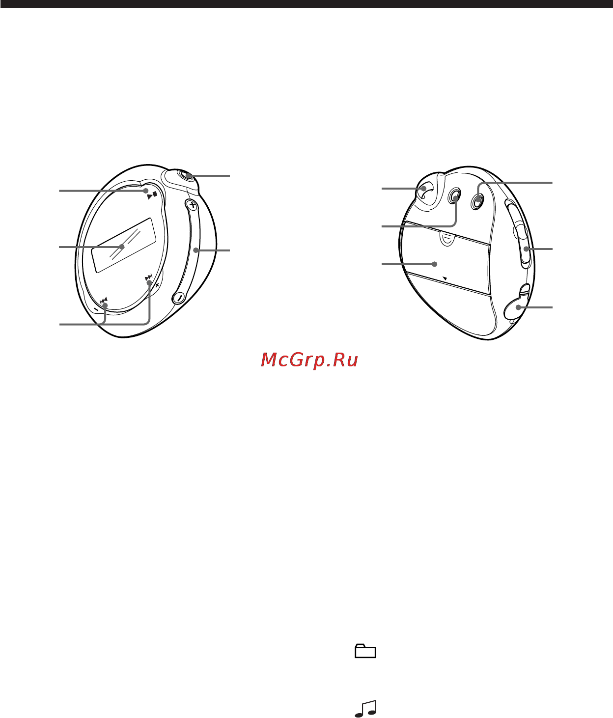 Sony NW-E103 [10/46] Зaдняя пaнeль