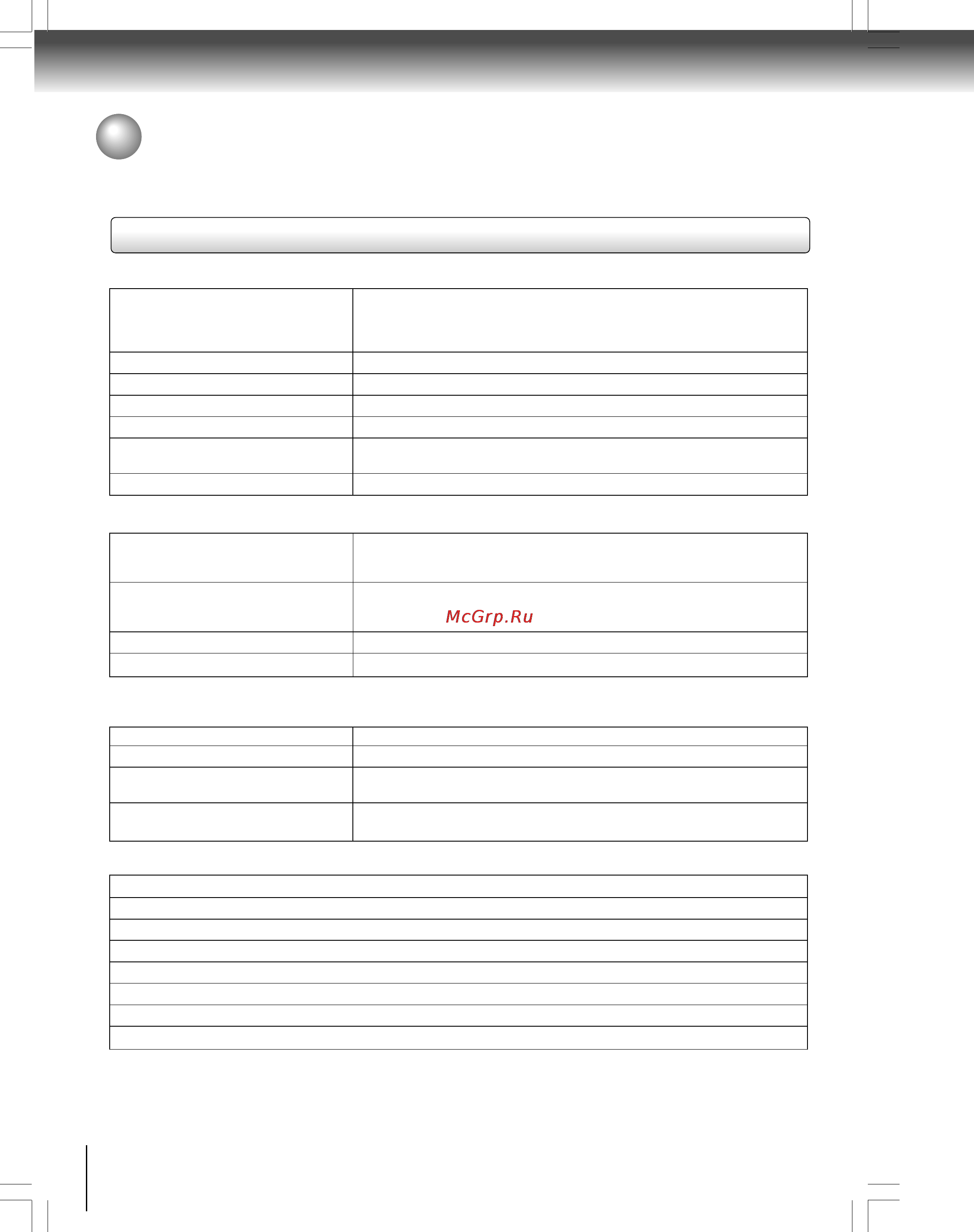 Toshiba SD-P1700SR [68/72] Технические характеристики