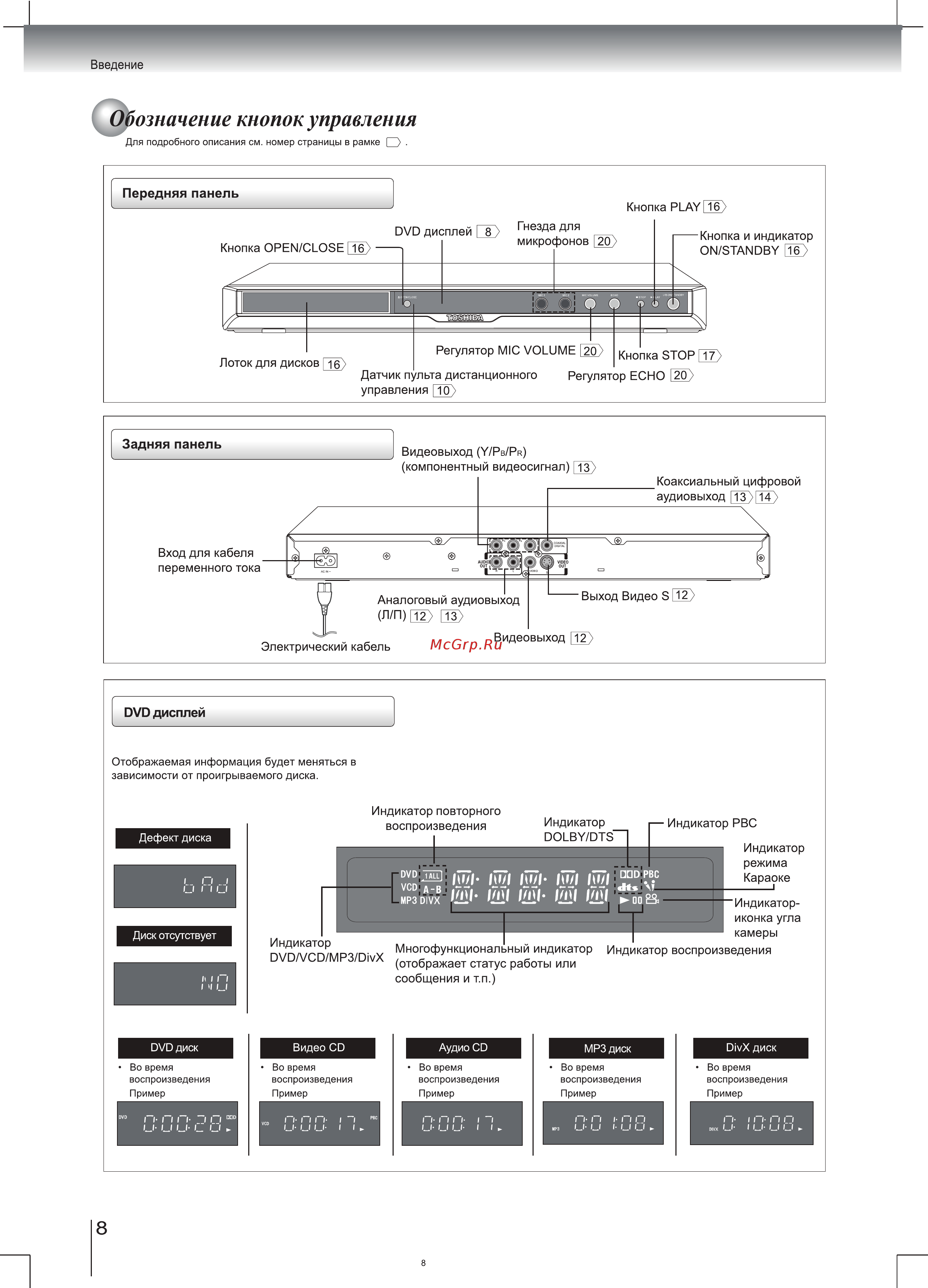 Toshiba SD-K670 SR [8/44] Sd k670sr p8 pdf