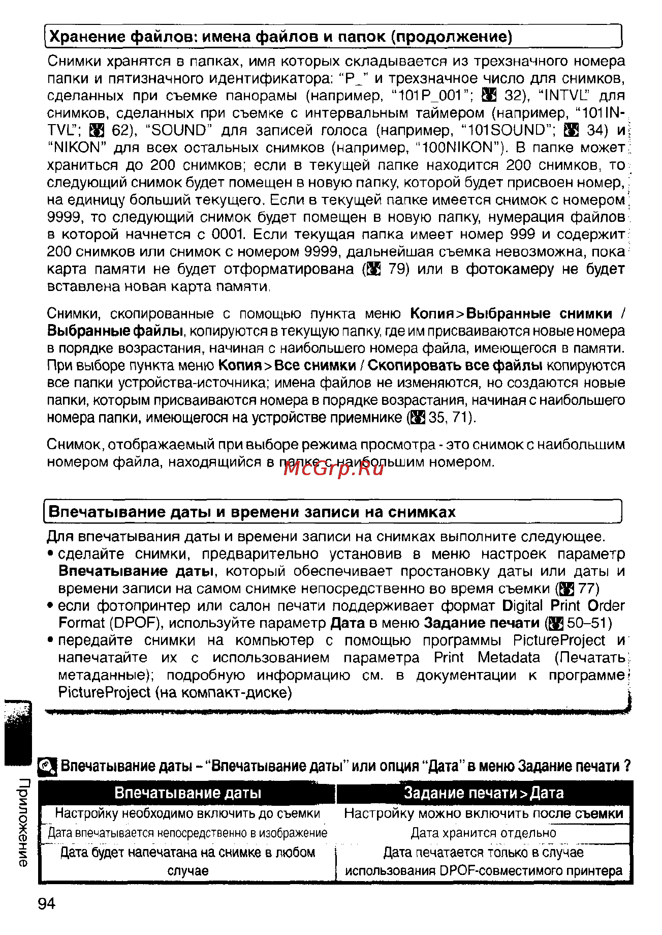 Nikon Coolpix S1 Инструкция по эксплуатации онлайн [104/110] 29123