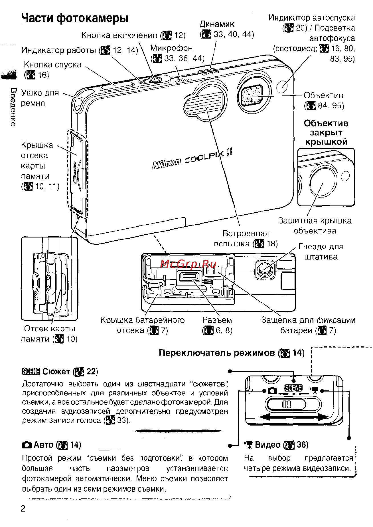 Nikon Coolpix S1 [12/110] Части фотокамеры