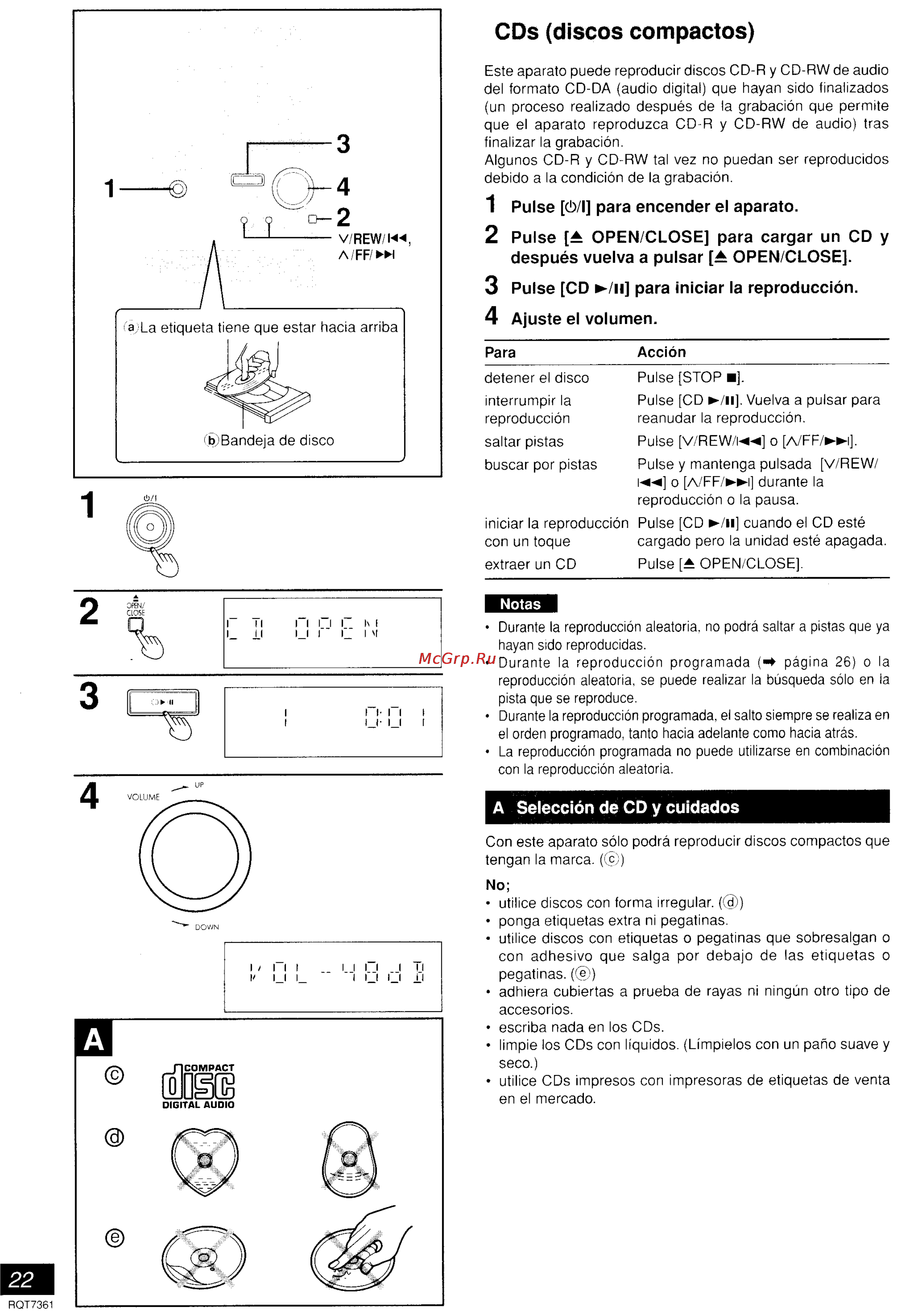 Panasonic SC-PM9 [16/41] Cds discos compactos