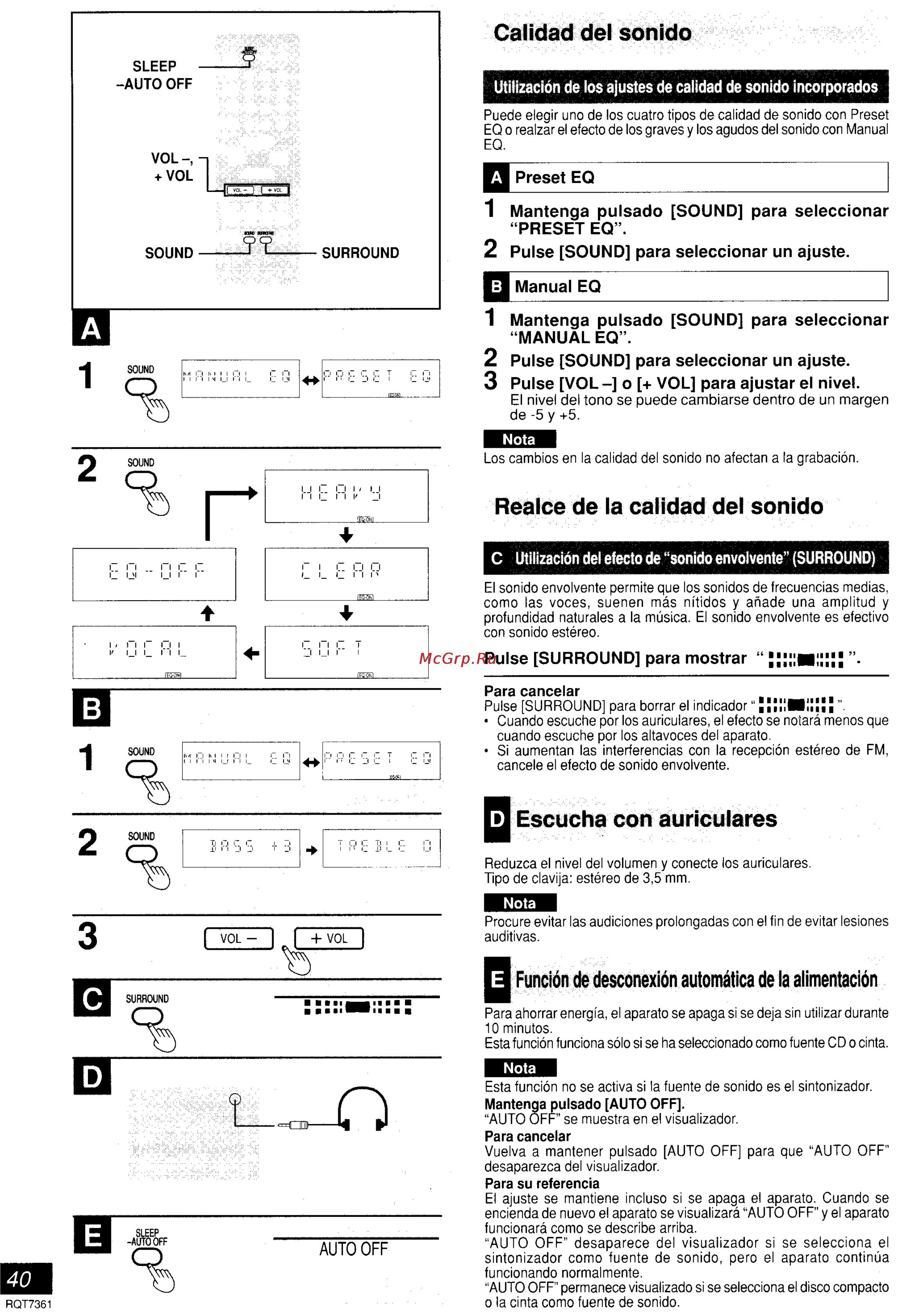 Panasonic SC-PM9 [34/41] Calidad del sonido