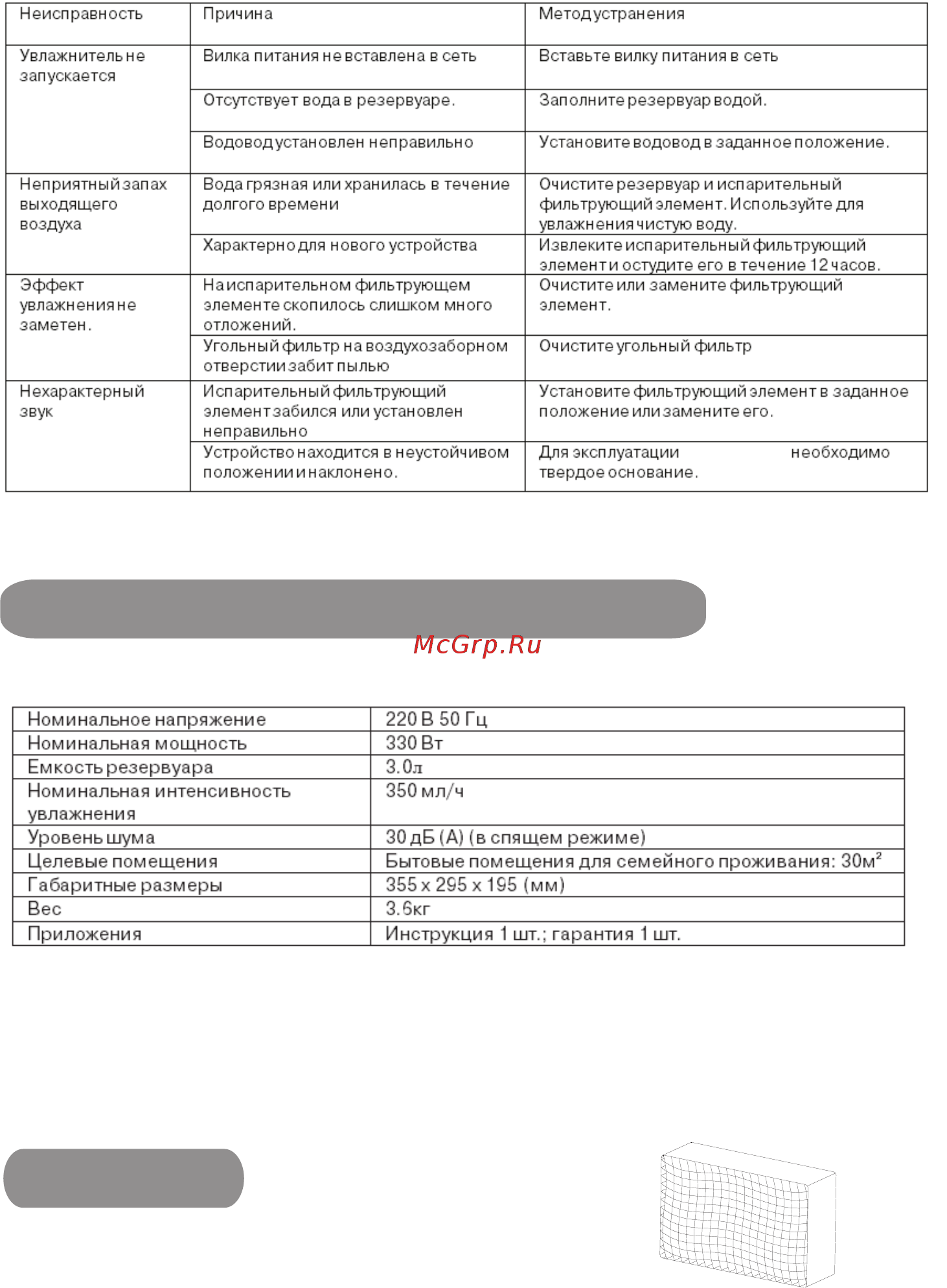 Dantex D-H30AW [6/6] Vi технические характеристики