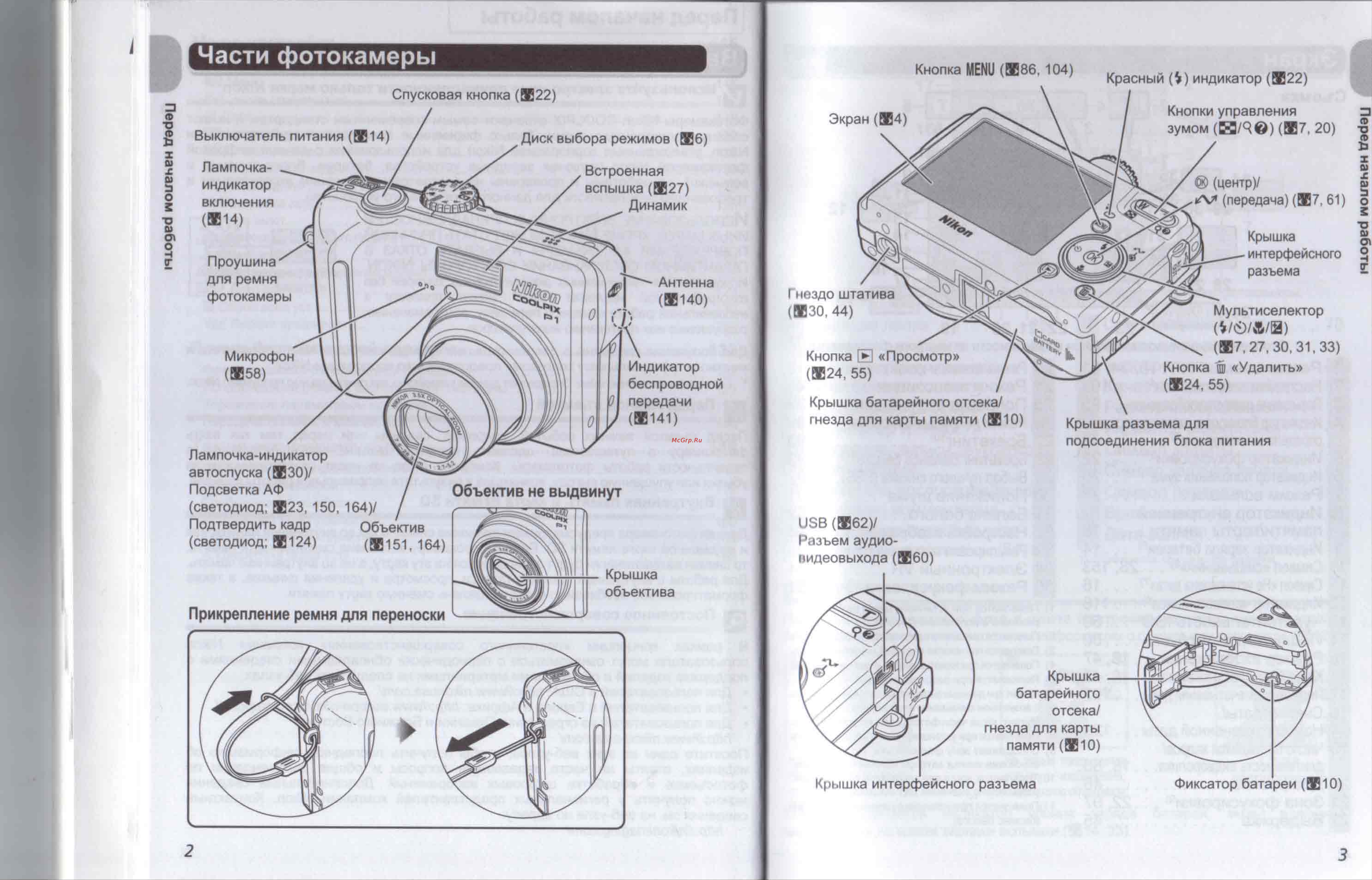 Nikon Coolpix P2 [8/93] Части фотокамеры