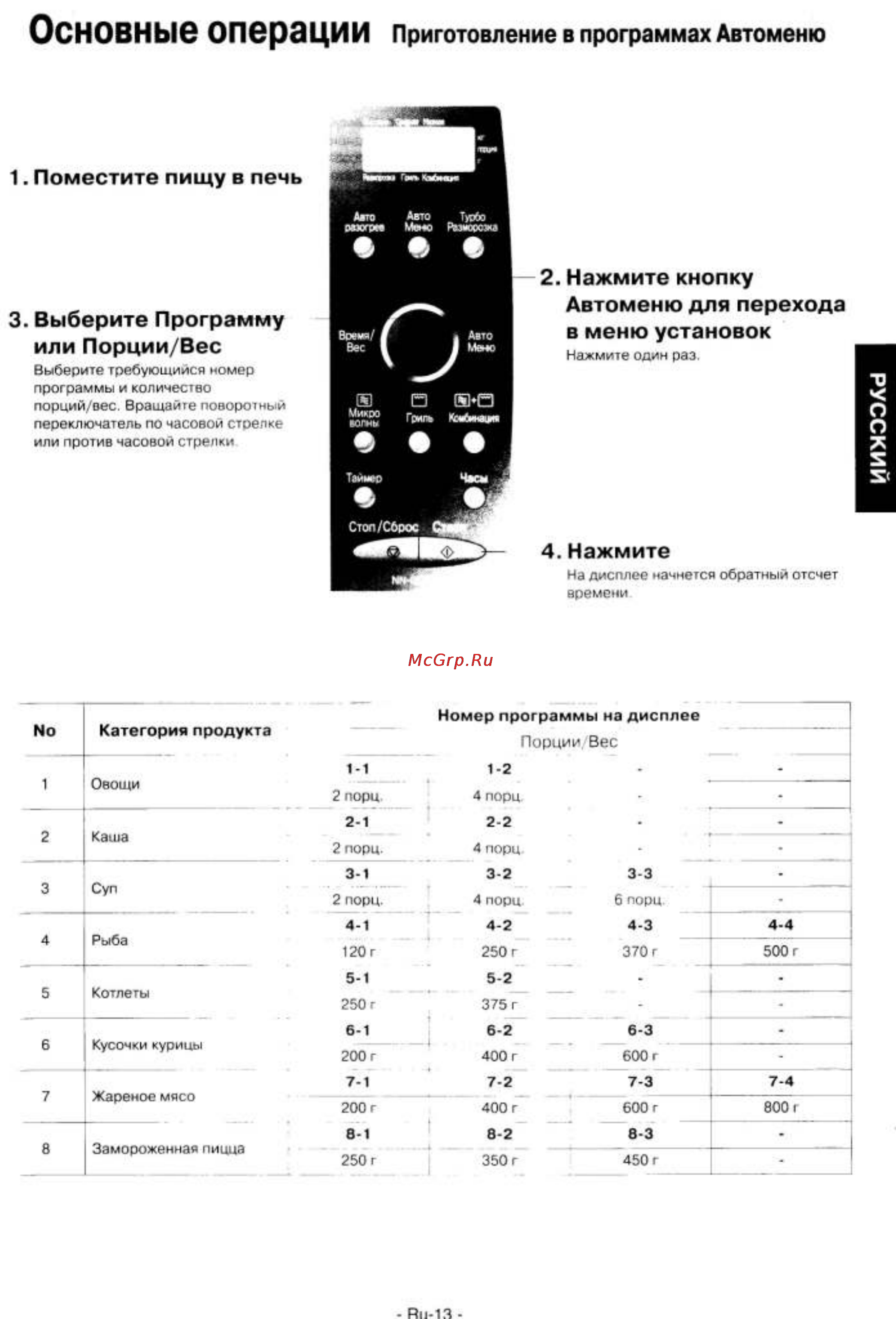 Panasonic NN-GD 376 SZPE [14/42] Поместите пищу в печь