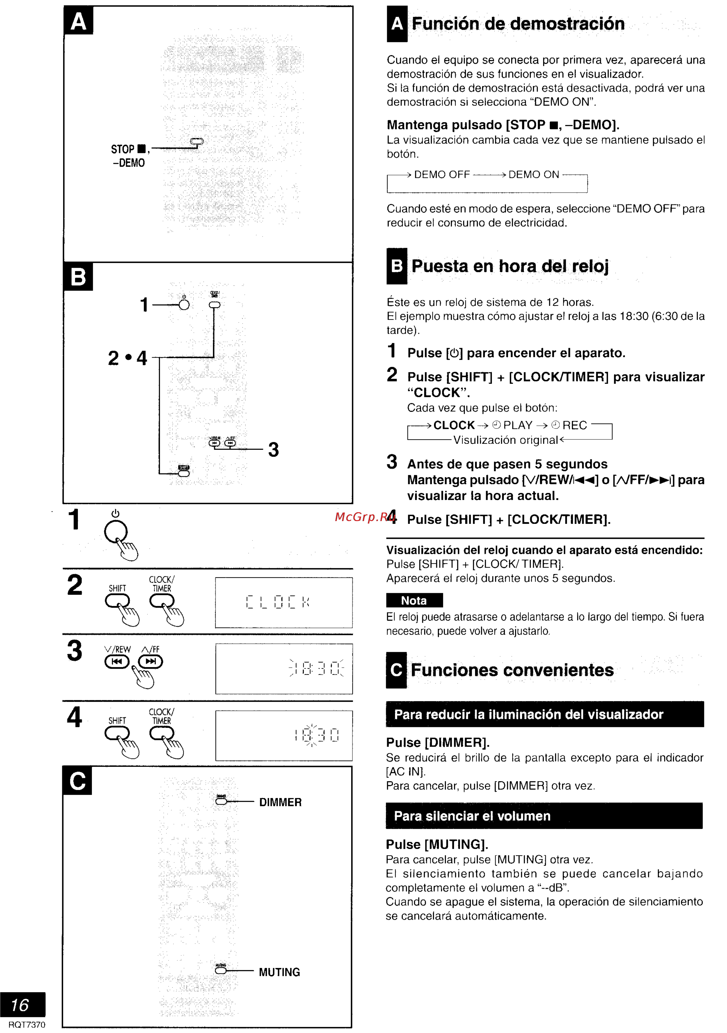 Panasonic SC-PM19 [10/47] A función de demostración