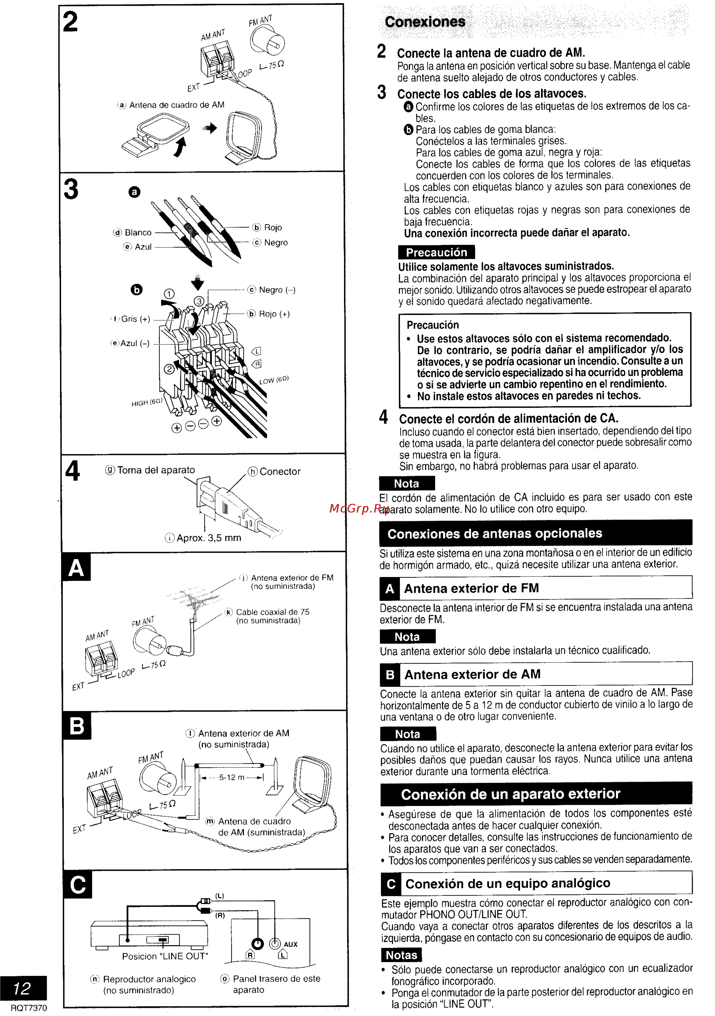 Panasonic SC-PM19 [6/47] Conexiones