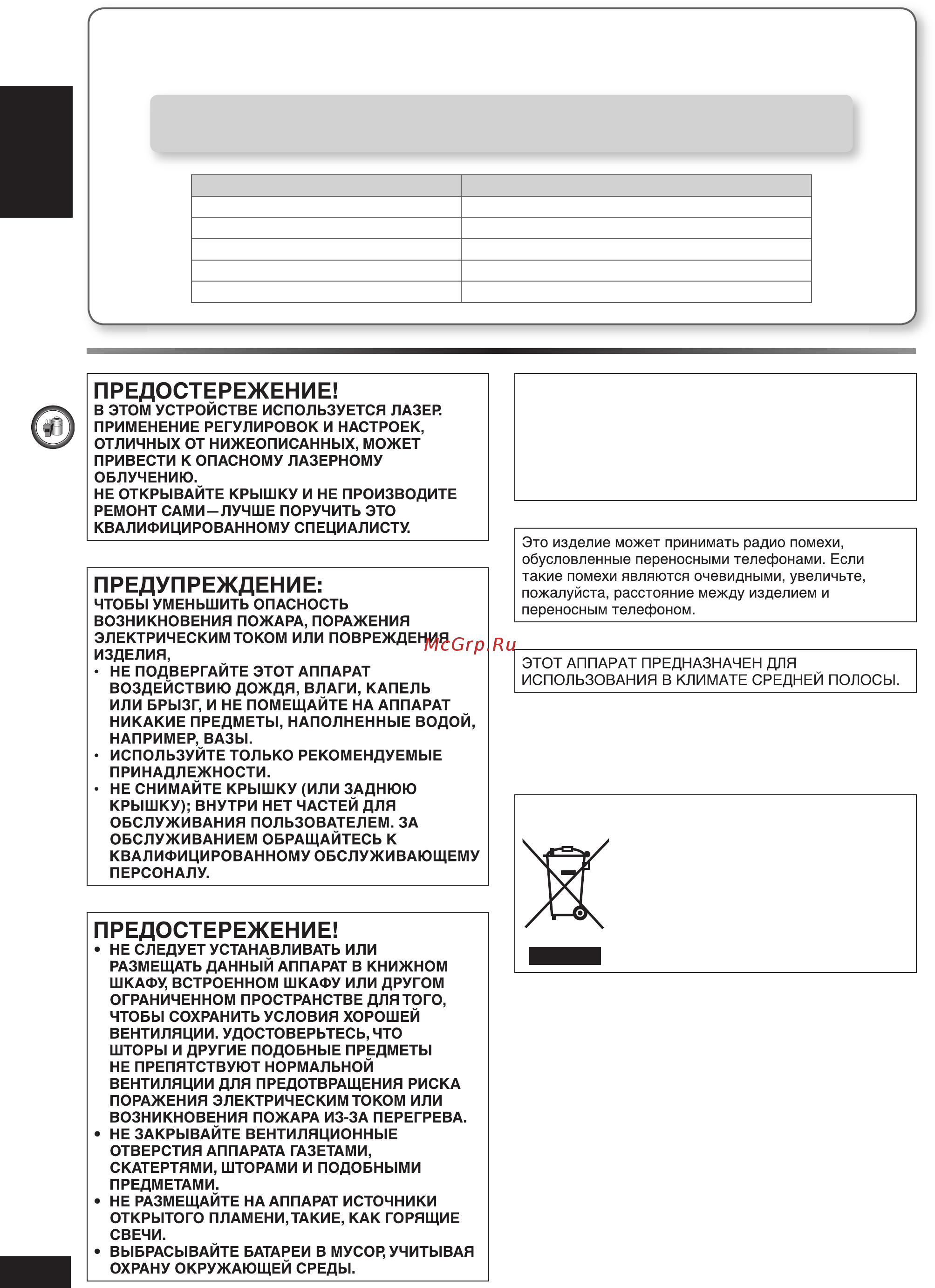 Panasonic SC-PT160 [2/80] Русский язык