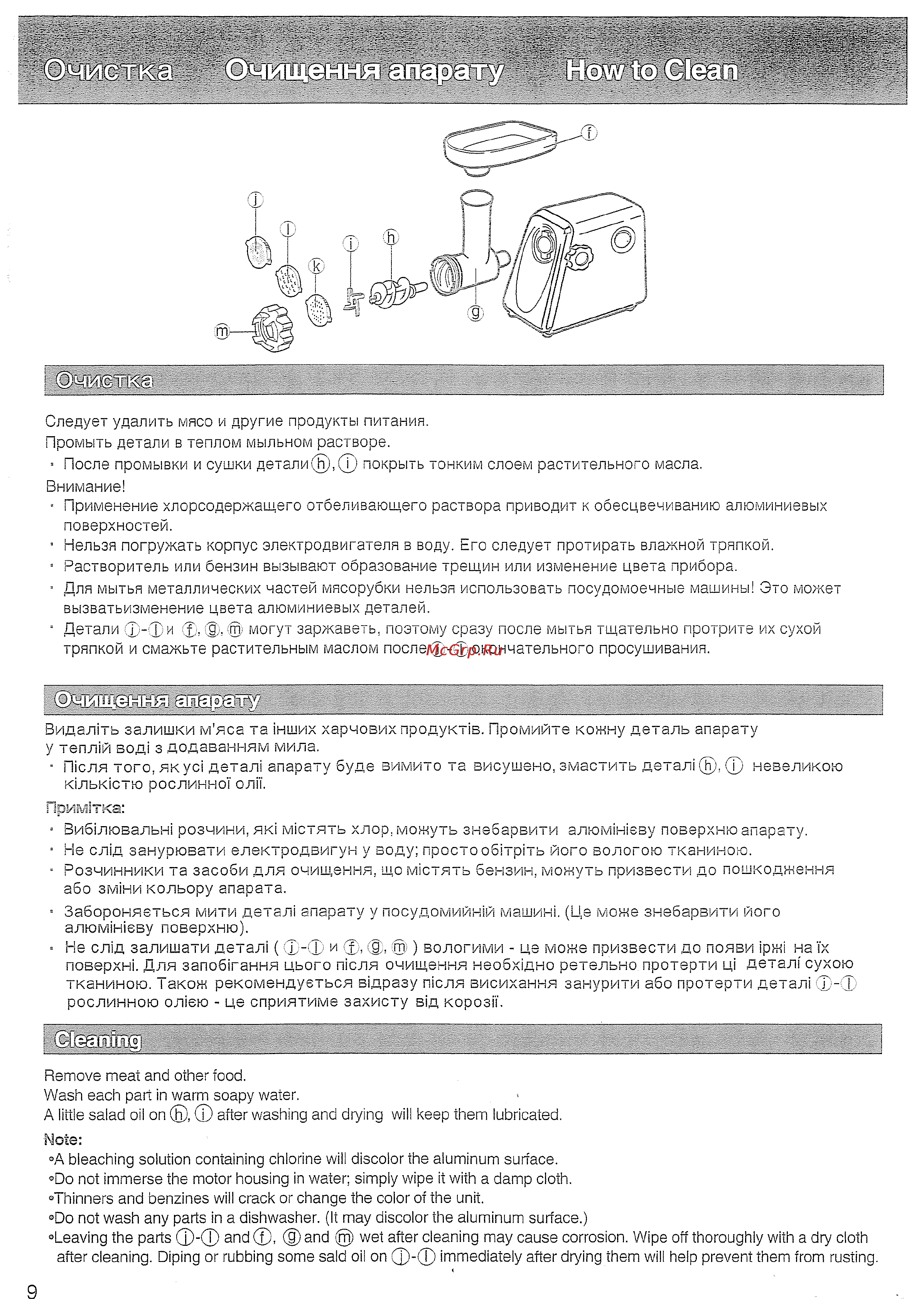 Panasonic MK-G1300PWTQ Инструкция по эксплуатации онлайн [10/12] 12840