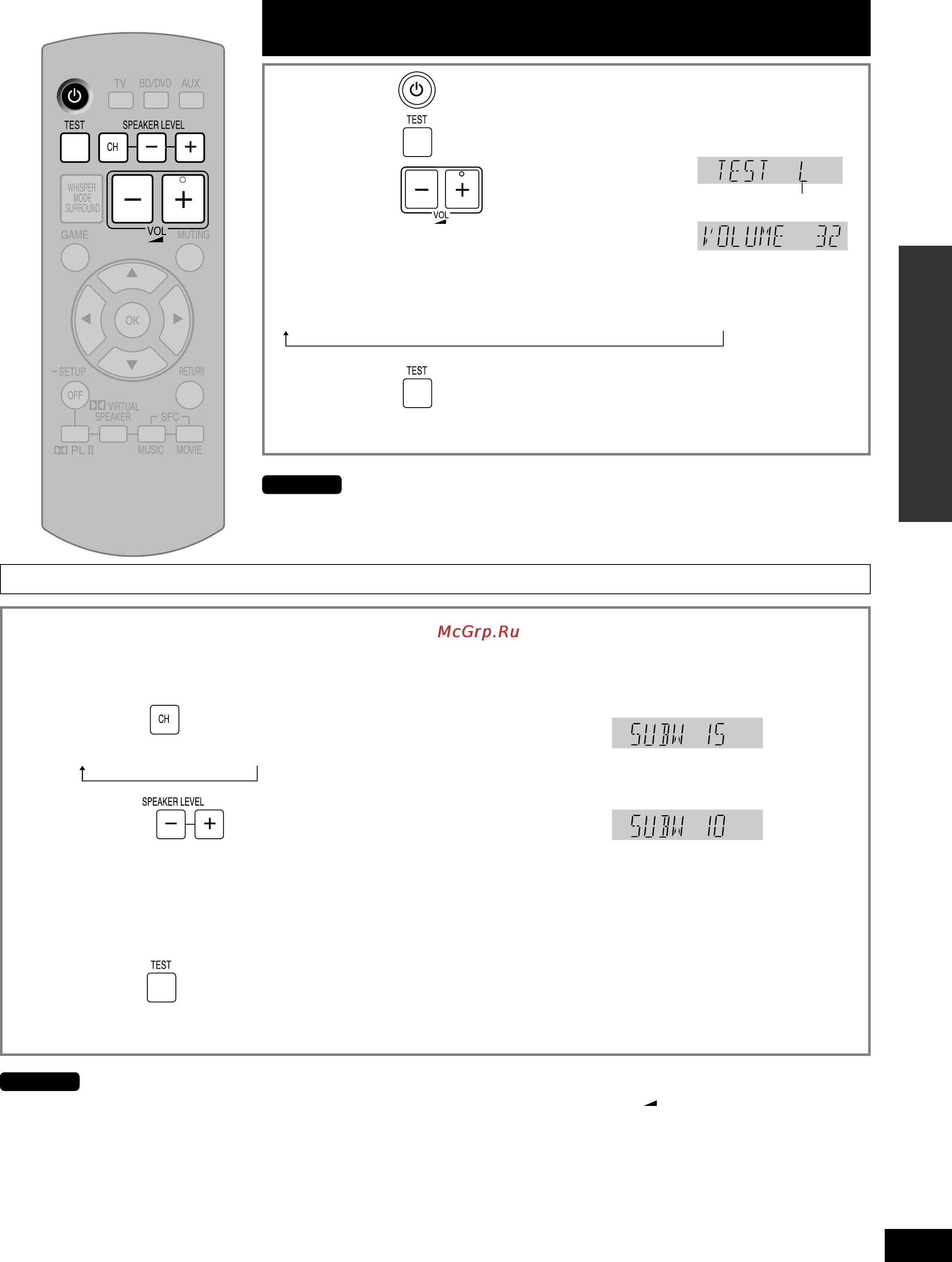 Panasonic SC-HTR210 [63/80] Діапазон регулювання