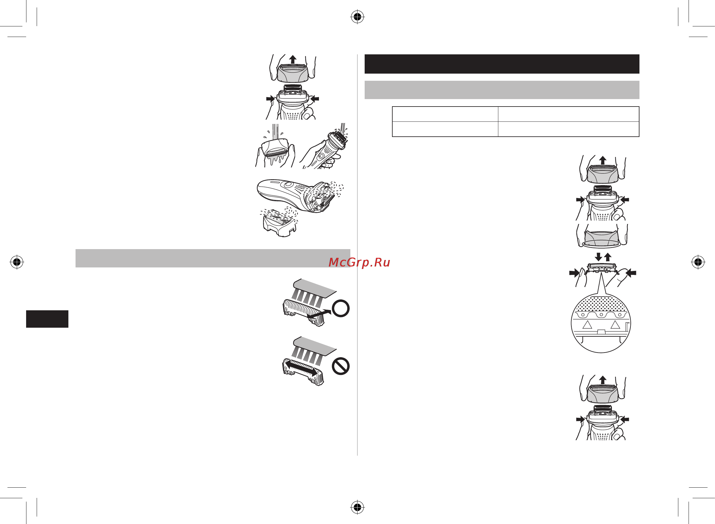 Panasonic ES-RF31-S520 [15/25] Догляд