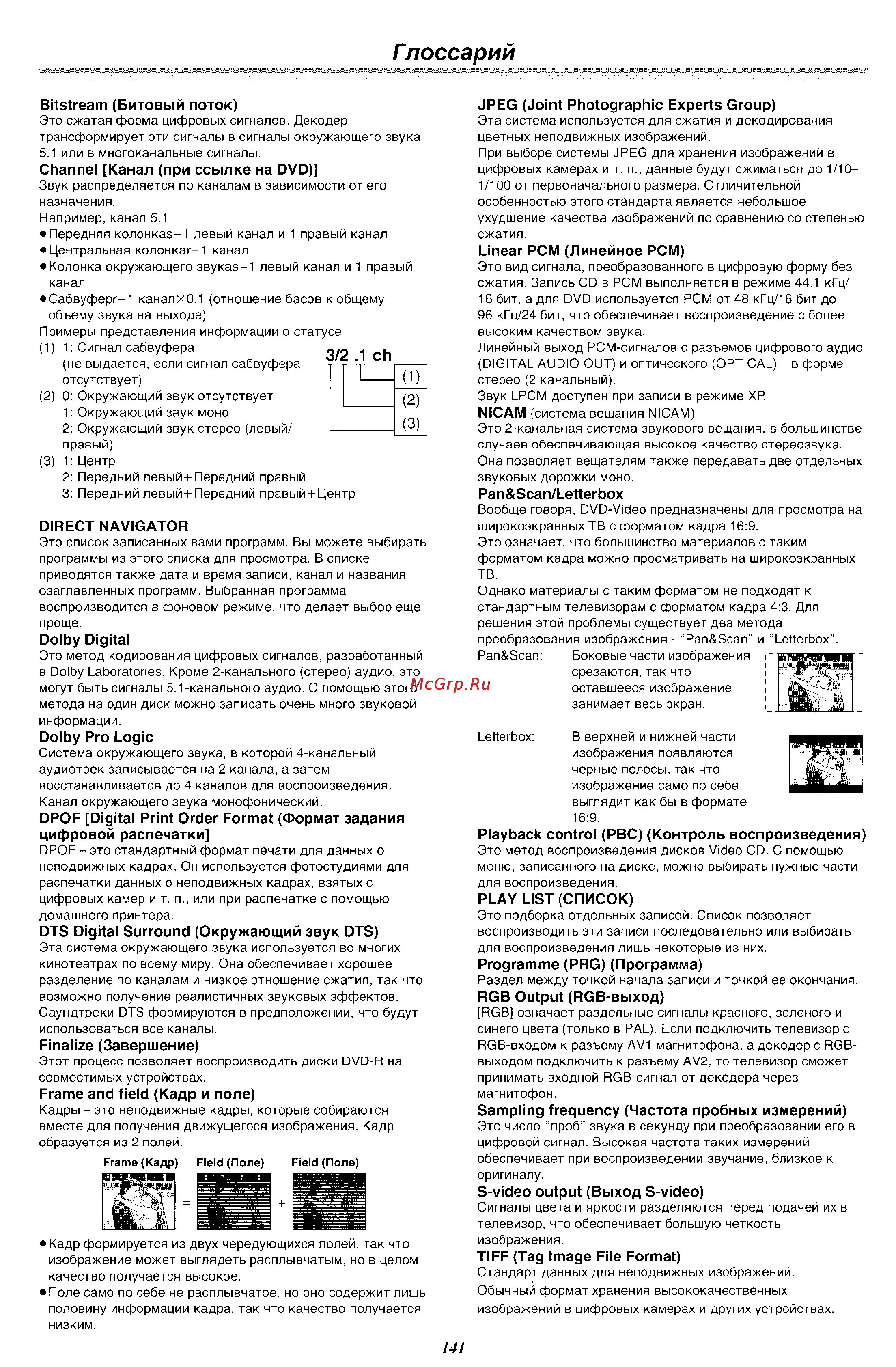 Panasonic DMR-E60 [67/76] Гпоссарий