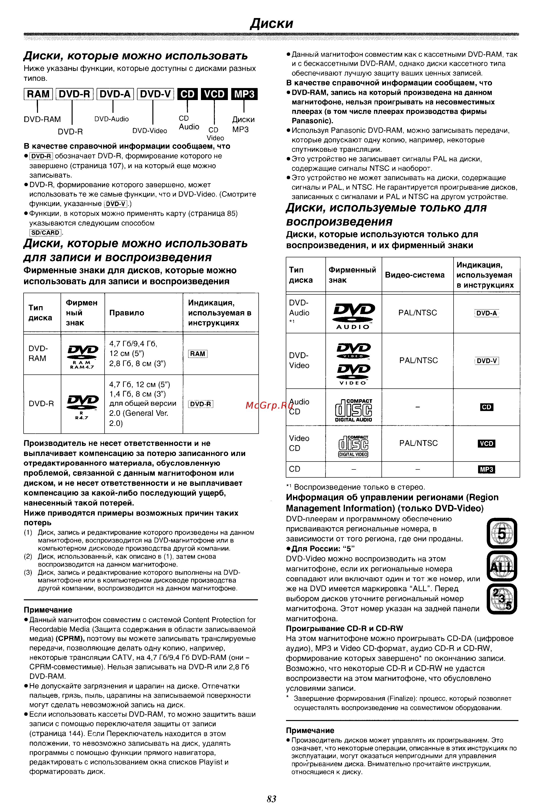 Panasonic DMR-E60 [9/76] Диски которые можно использовать