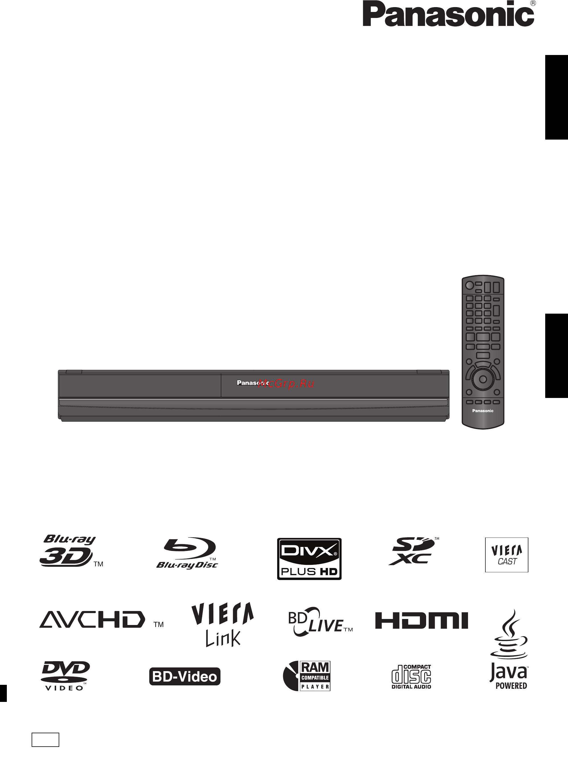 Panasonic DMP-BDT100 Инструкция по эксплуатации онлайн