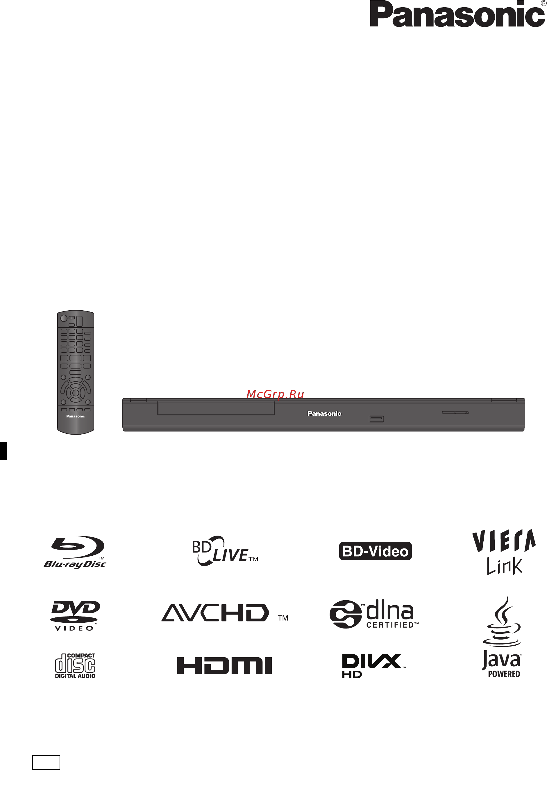 Panasonic DMP-BD75 Инструкция по эксплуатации онлайн