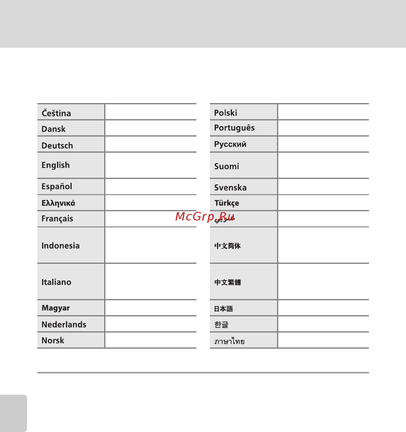 Nikon Coolpix L18 [98/124] Язык language