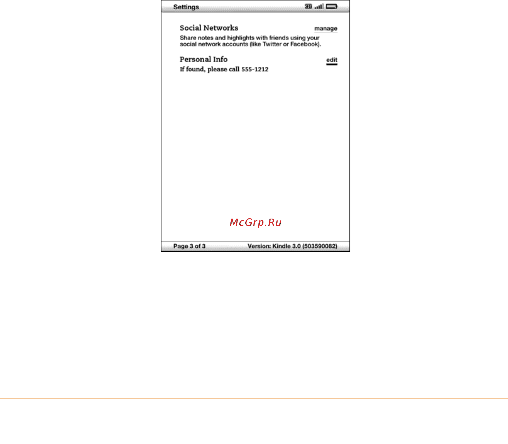 Amazon Kindle 3 WIFI Инструкция по эксплуатации онлайн [129/200] 29457