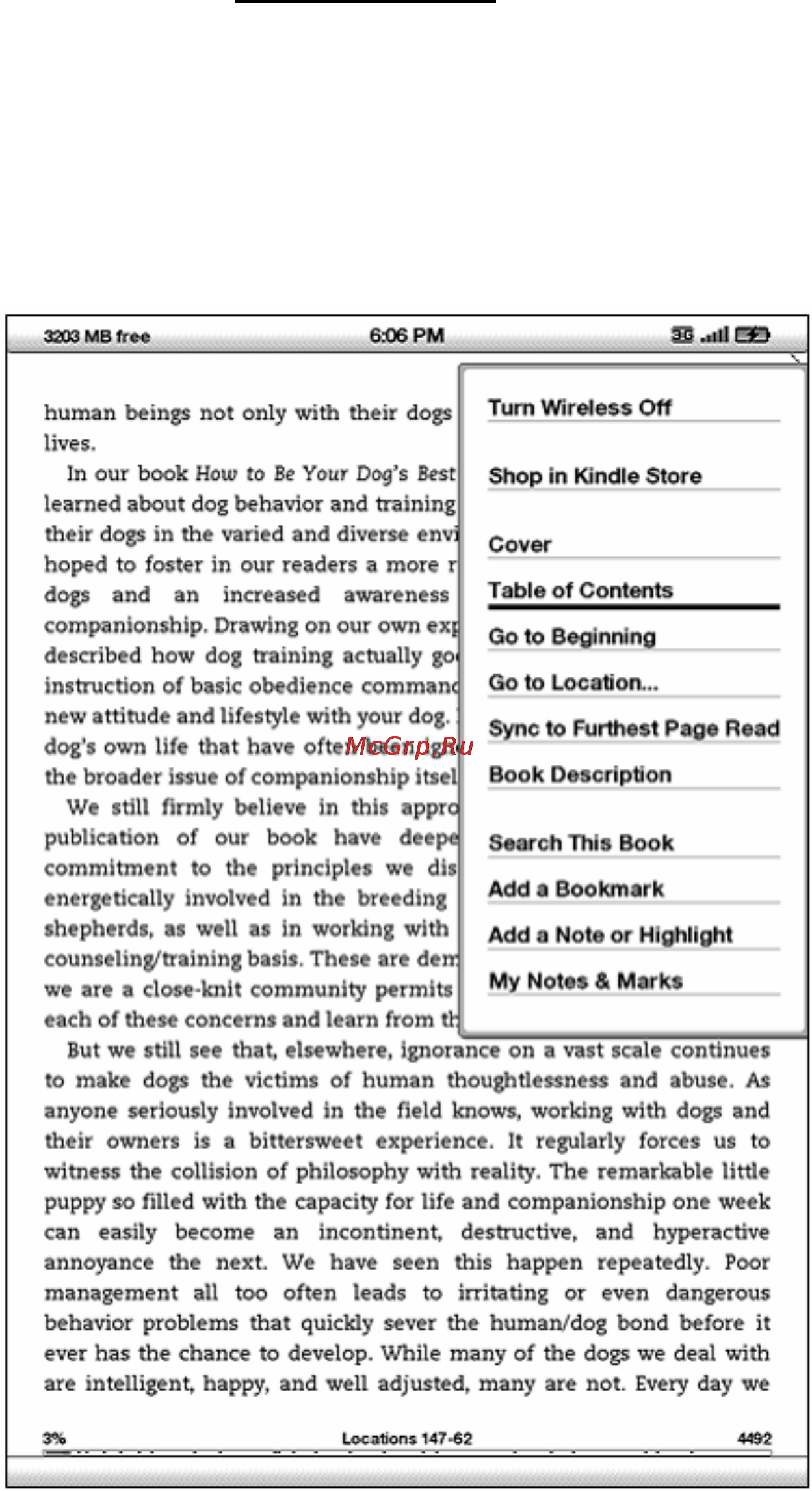 Amazon Kindle DX [25/136] Меню приложения