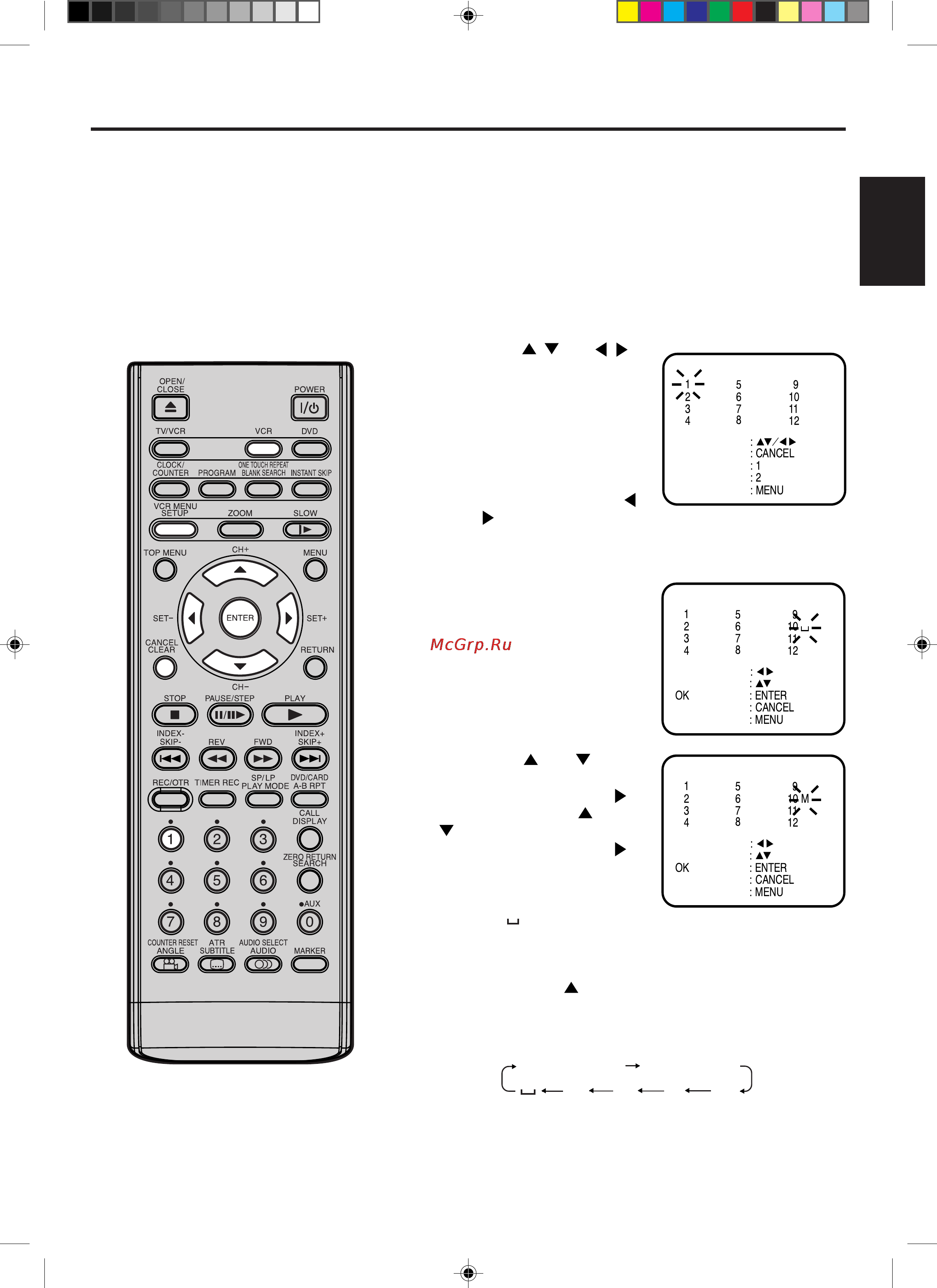 Toshiba SD-46VSR [19/65] Назначение каналов
