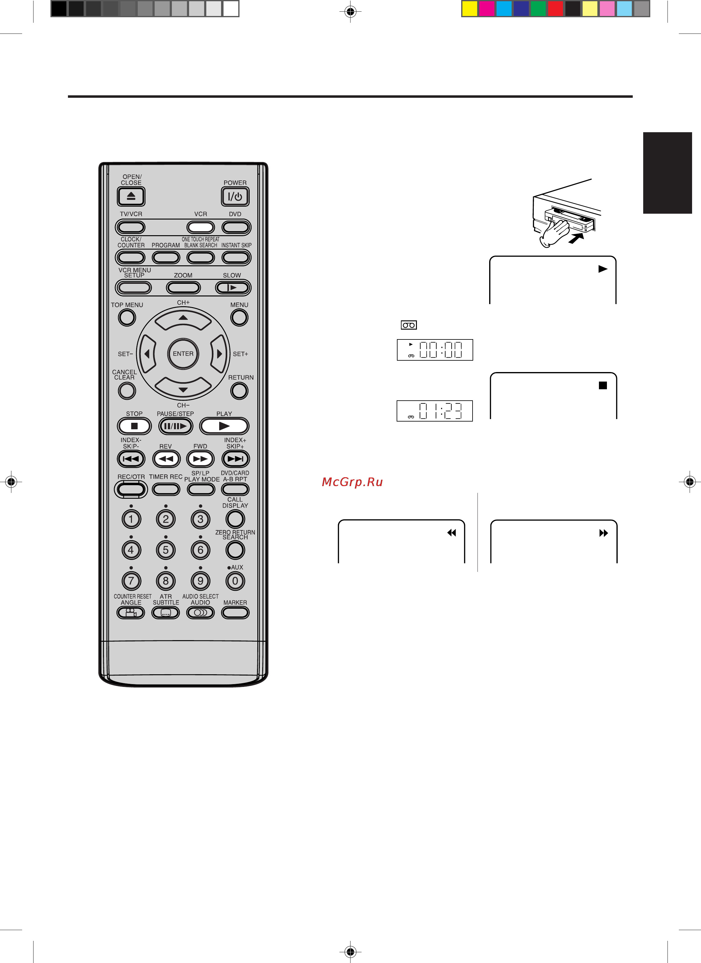 Toshiba SD-46VSR [25/65] Воспроизведение записи на кассете