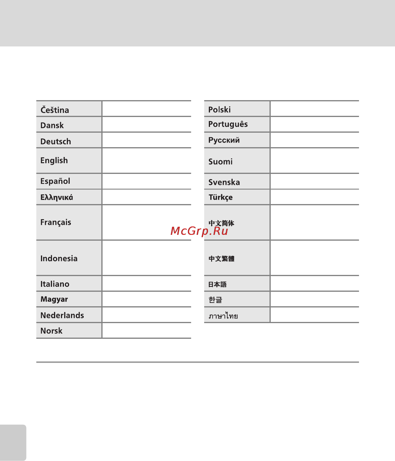 Nikon Coolpix L14 [100/128] Язык language