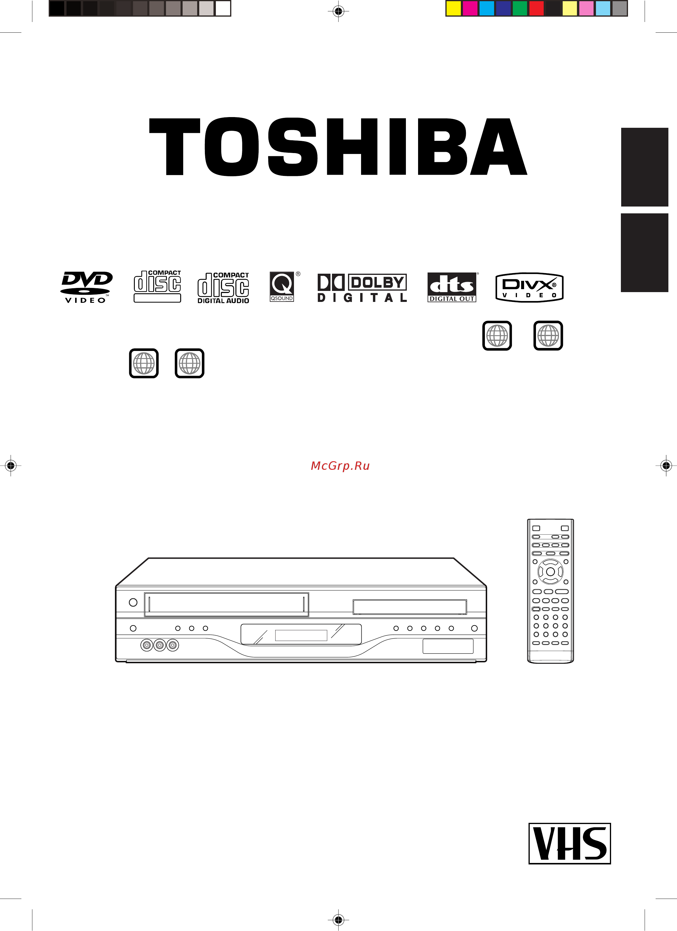 Toshiba SD-36VSR Инструкция по эксплуатации онлайн