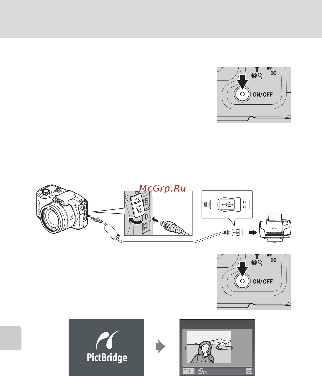 Nikon Coolpix L100 [82/148] Подключение фотокамеры к принтеру