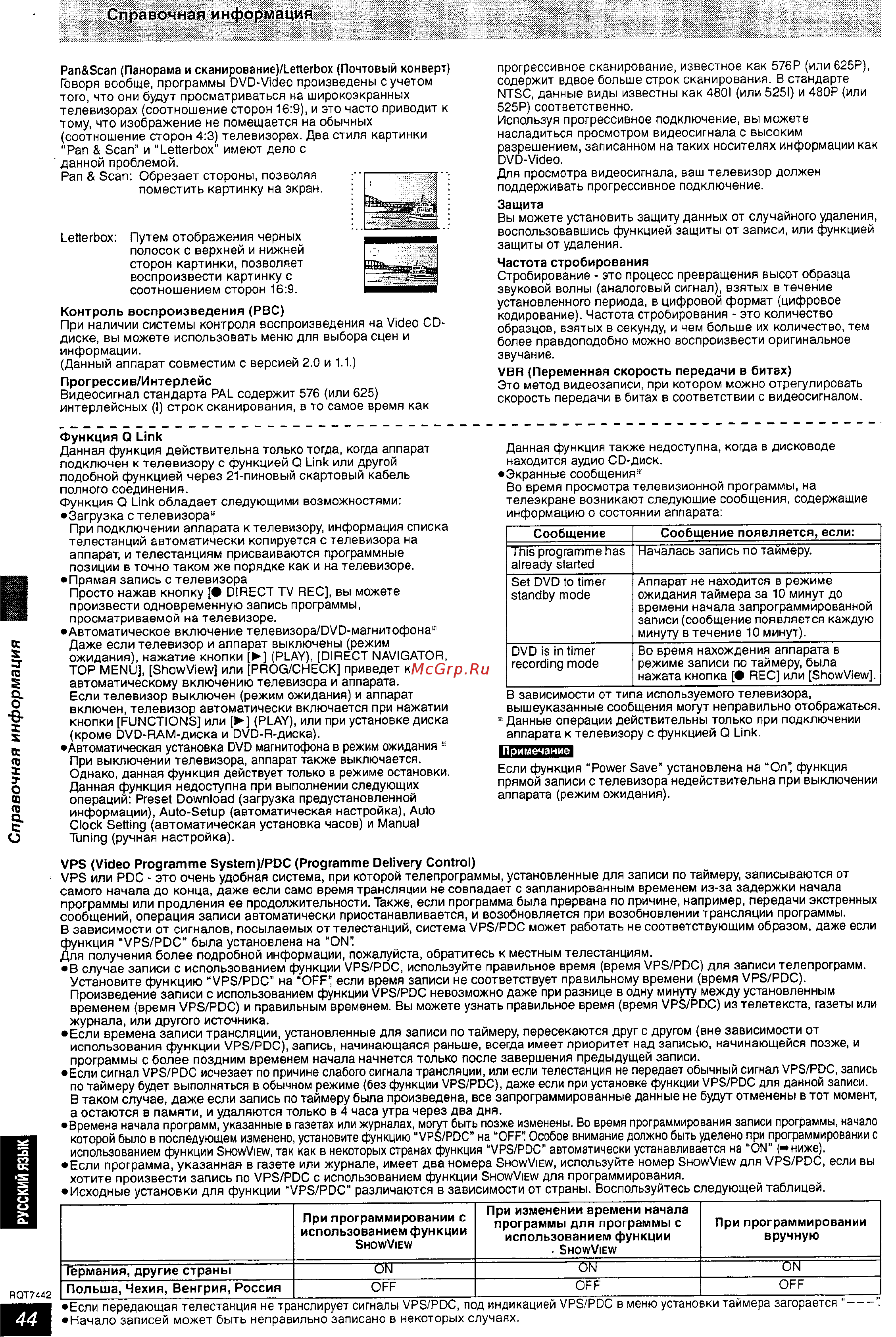 Panasonic DMR-E55 [44/50] Справочная информация