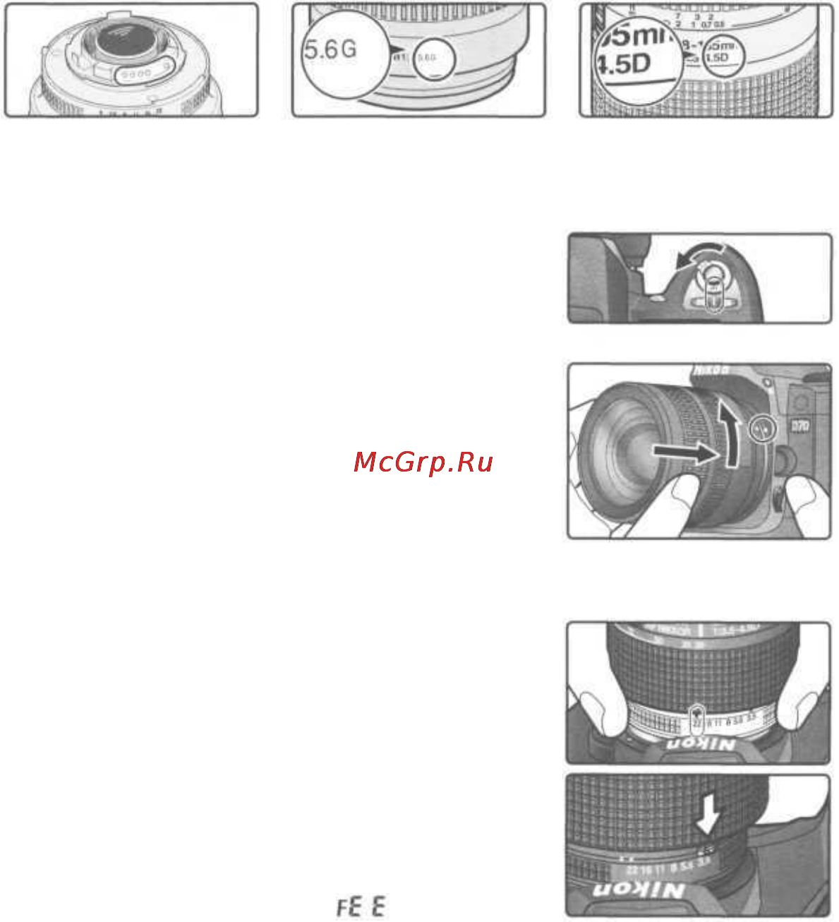 Nikon Coolpix D70 [28/218] Установка объективов