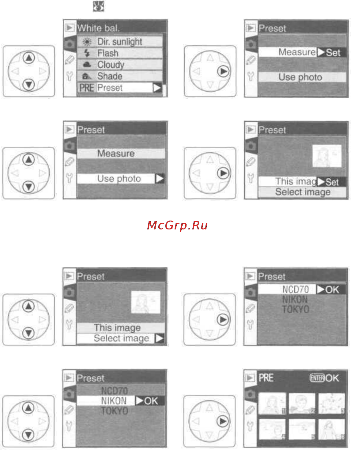 Nikon Coolpix D70 [64/218] Копирование значения баланса белого из имеющегося снимка