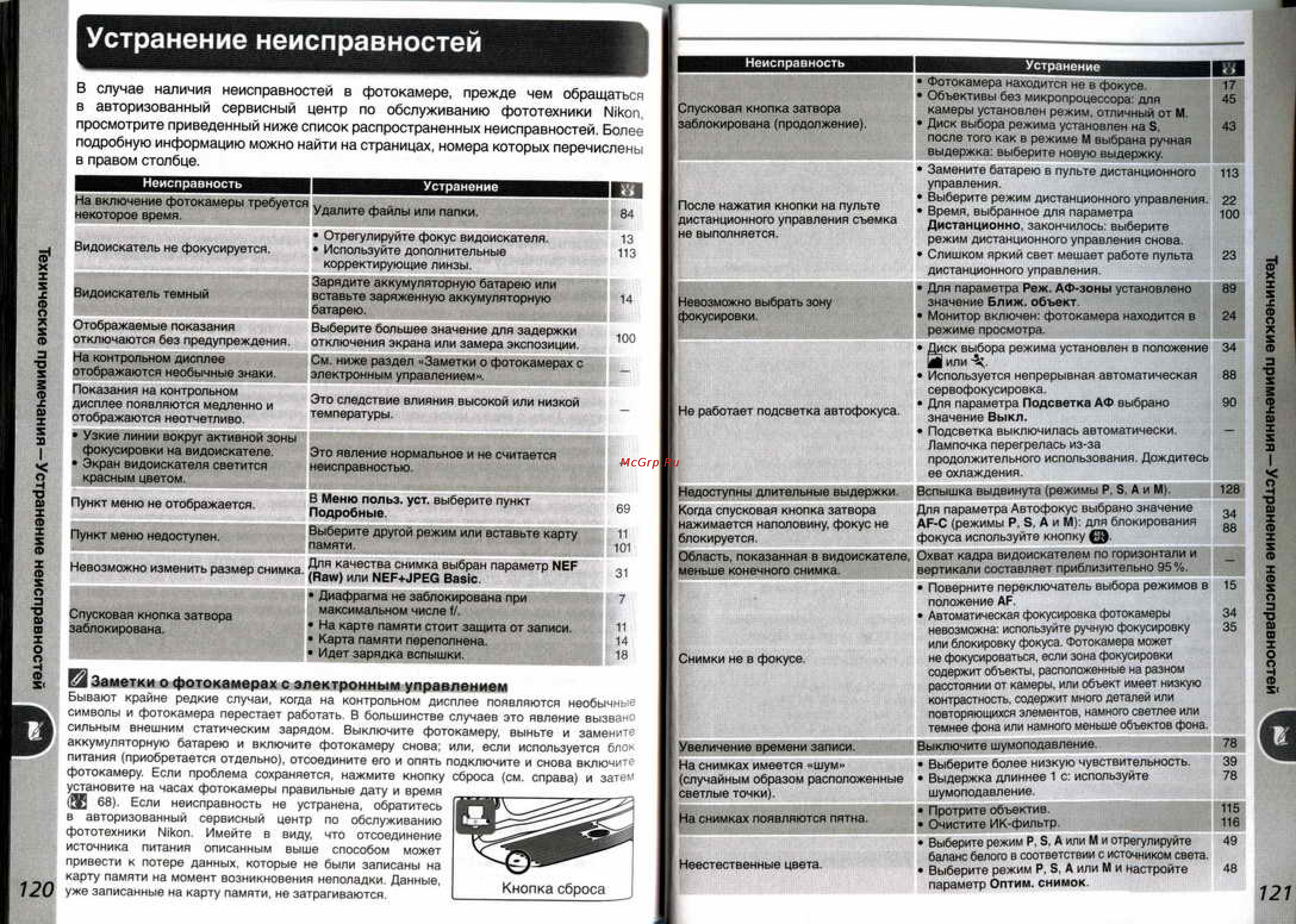 Nikon Coolpix D50 [66/75] Устранение неисправностей
