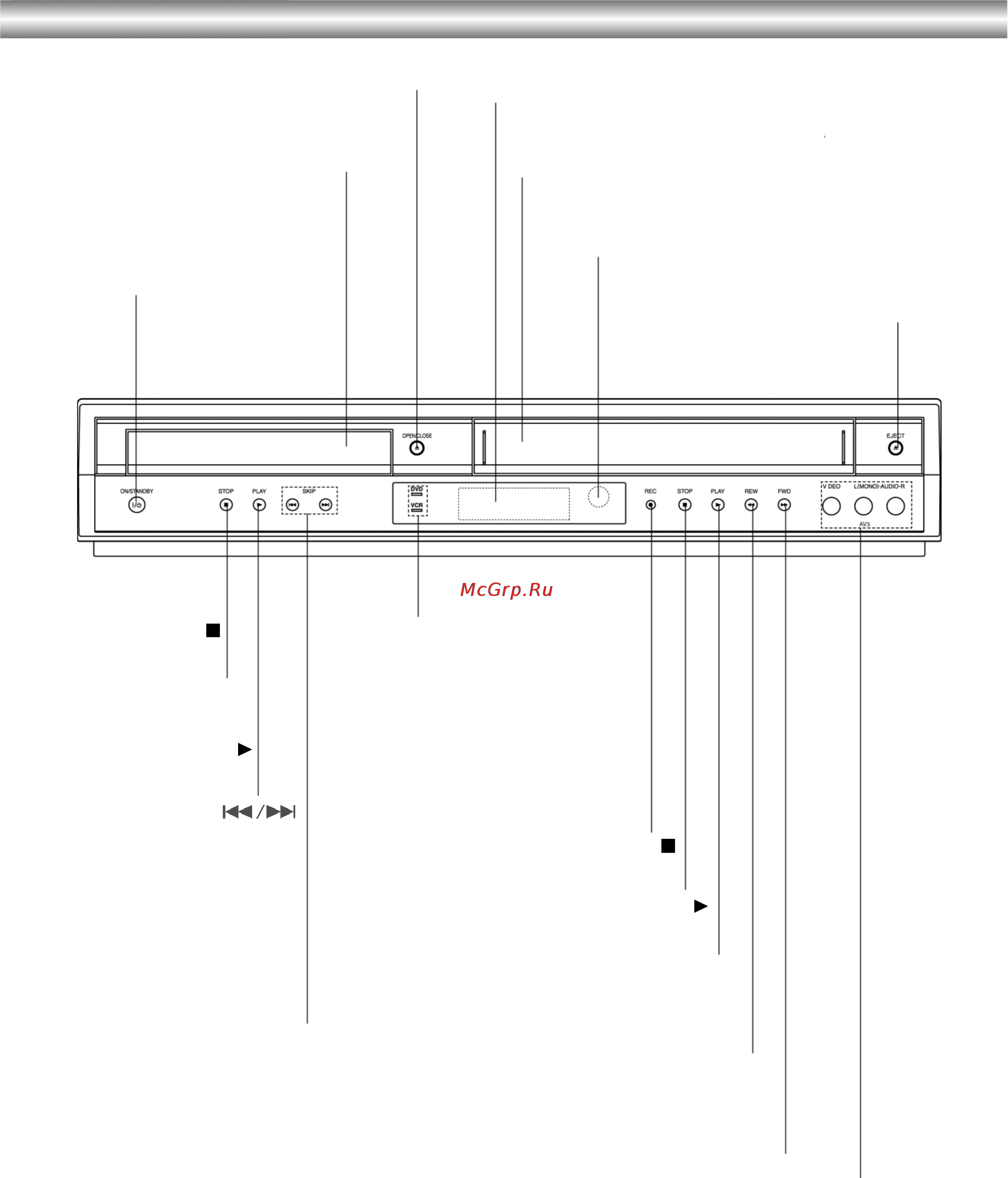 Toshiba SD-34VLSL [8/49] Передняя панель