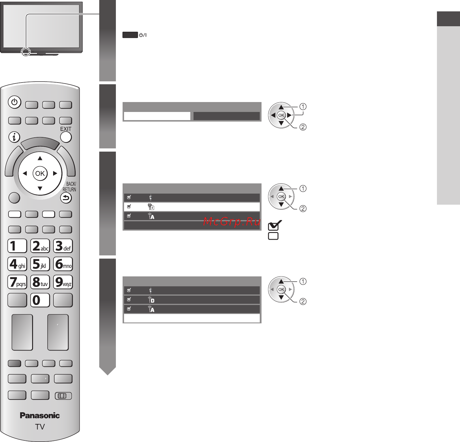 Panasonic TX-PR50ST30 [13/96] Вставьте штепсельную вилку телевизора в сетевую розетку и включите его