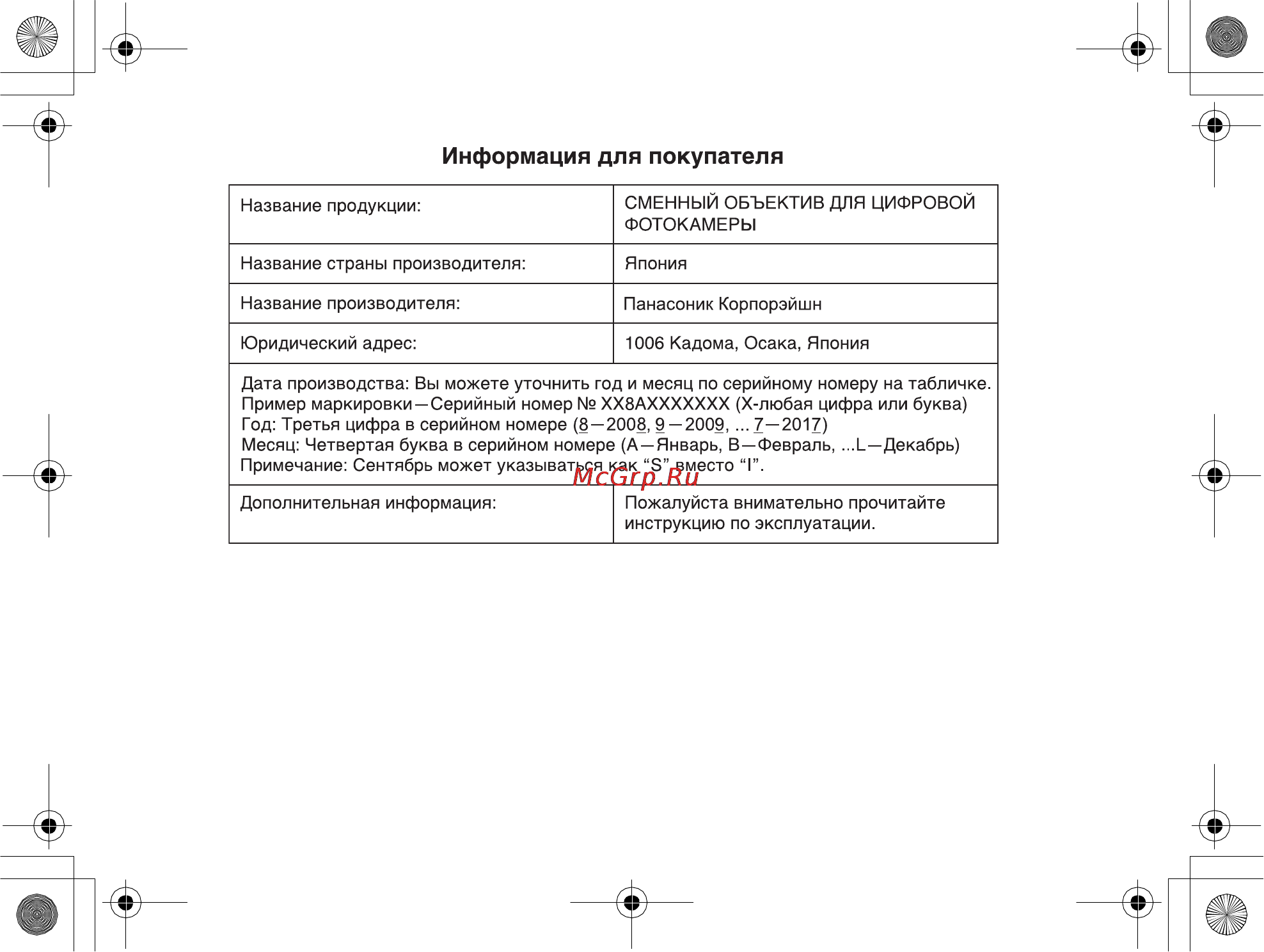 Panasonic H-FS045200E Инструкция по эксплуатации онлайн [71/72] 29786