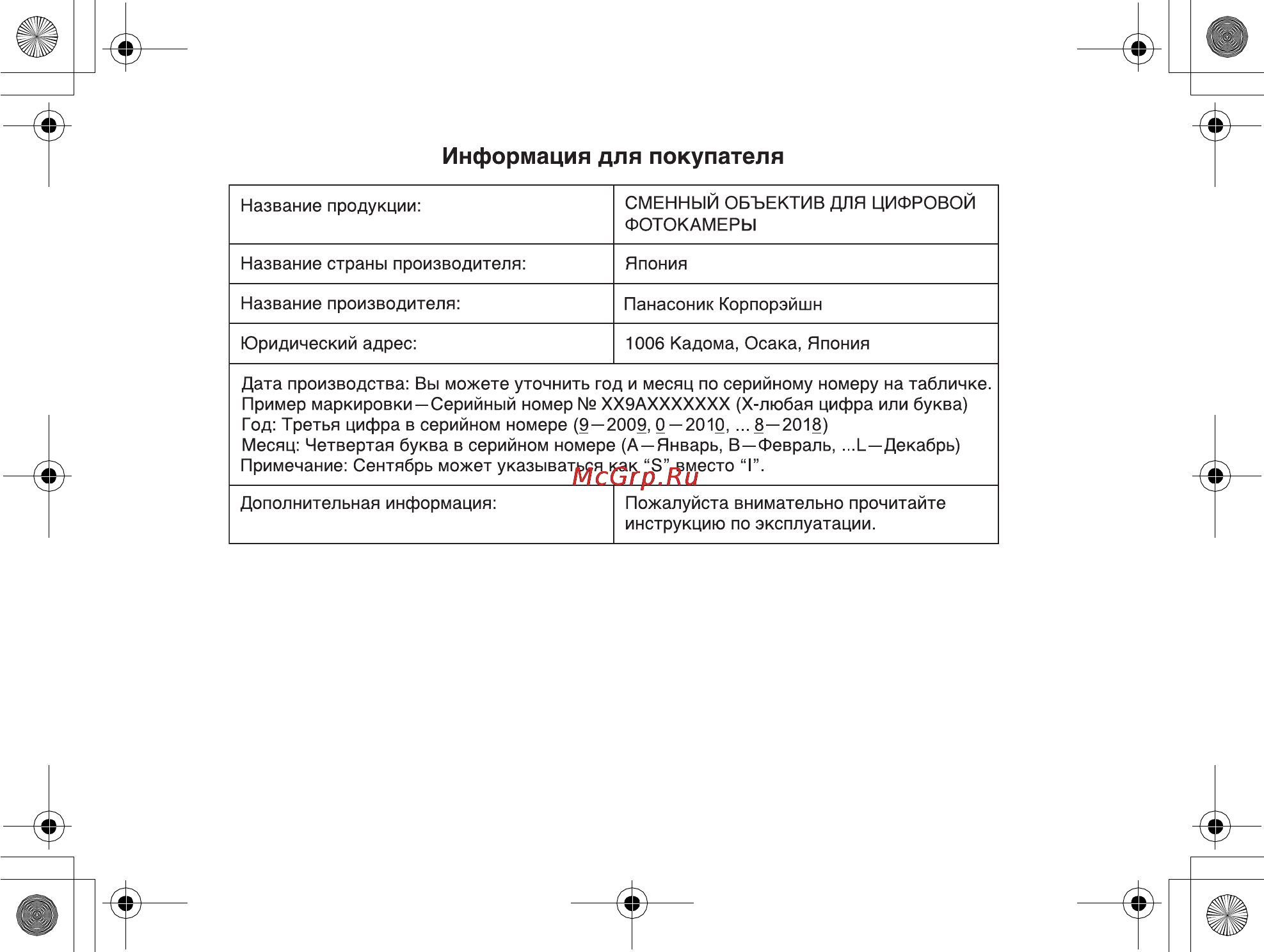Panasonic H-F007014E Инструкция по эксплуатации онлайн [63/64] 29803