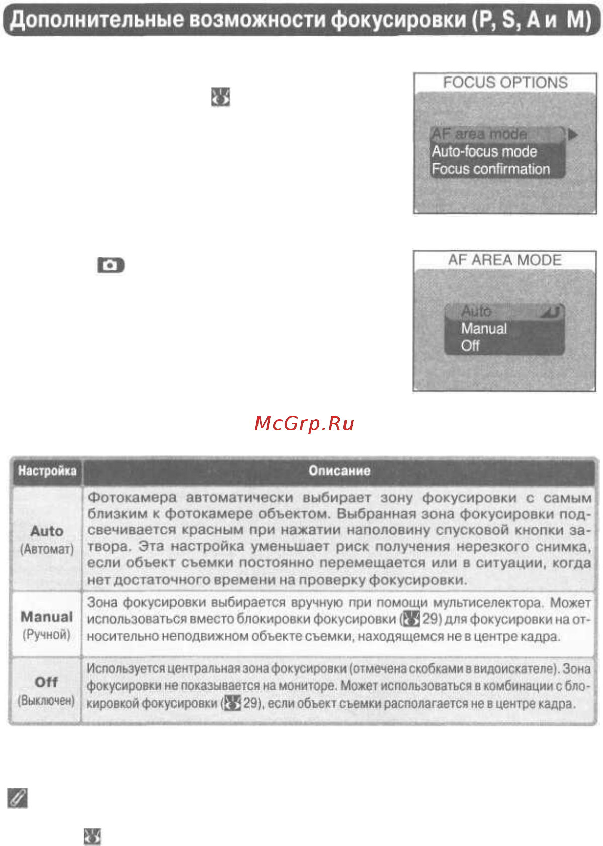 Nikon Coolpix 5400 [78/171] Настройки фокусировки