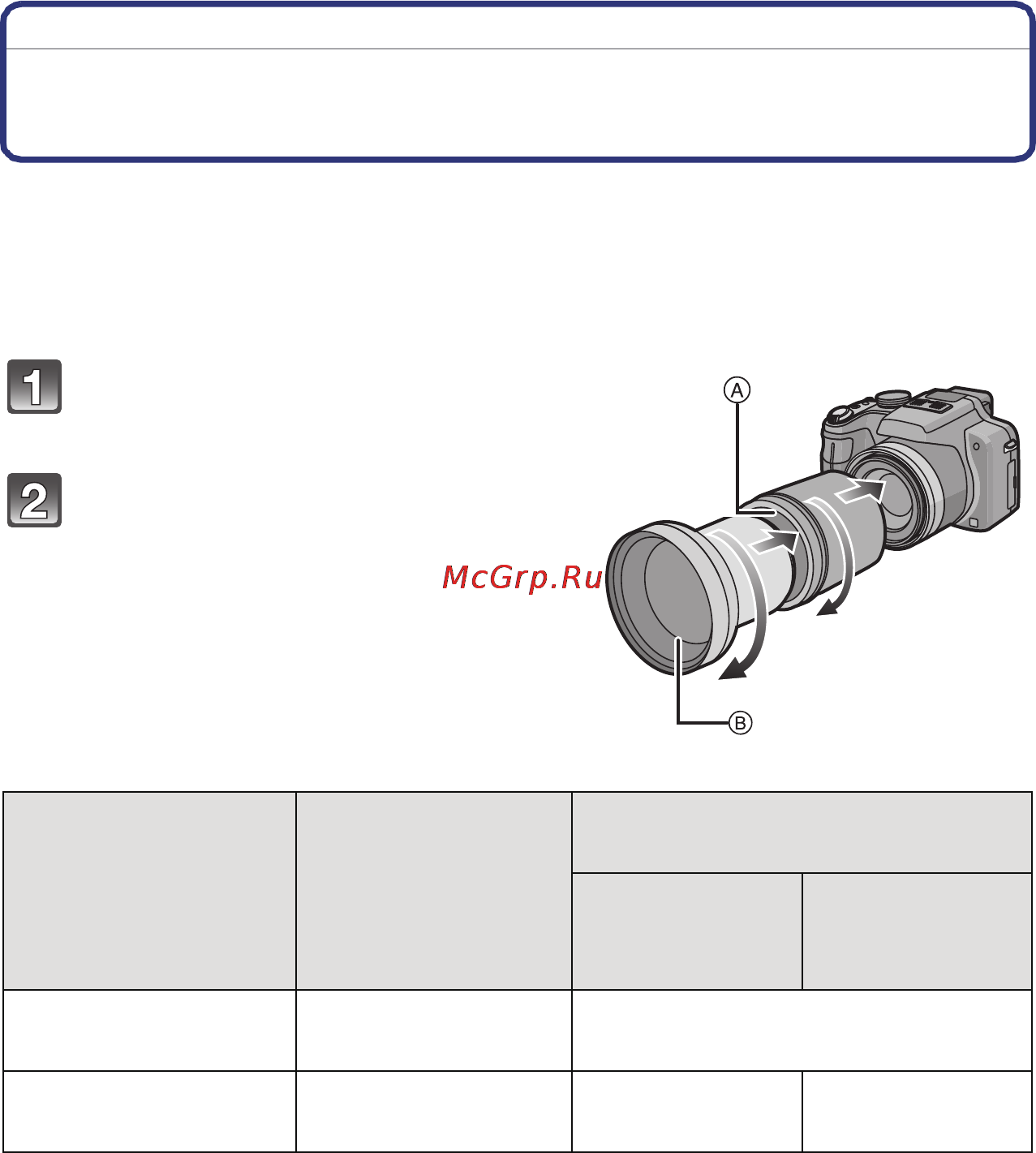 Panasonic DMC-FZ45EE-K [190/223] Использование преобразовательных объективов поставляются отдельно