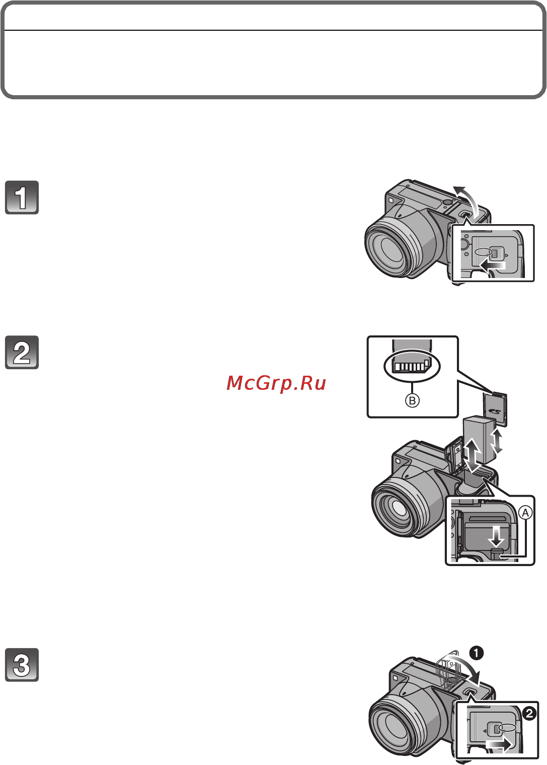 Panasonic DMC-FZ100EEK [14/38] Установка и извлечение карты поставляется отдельно аккумулятора