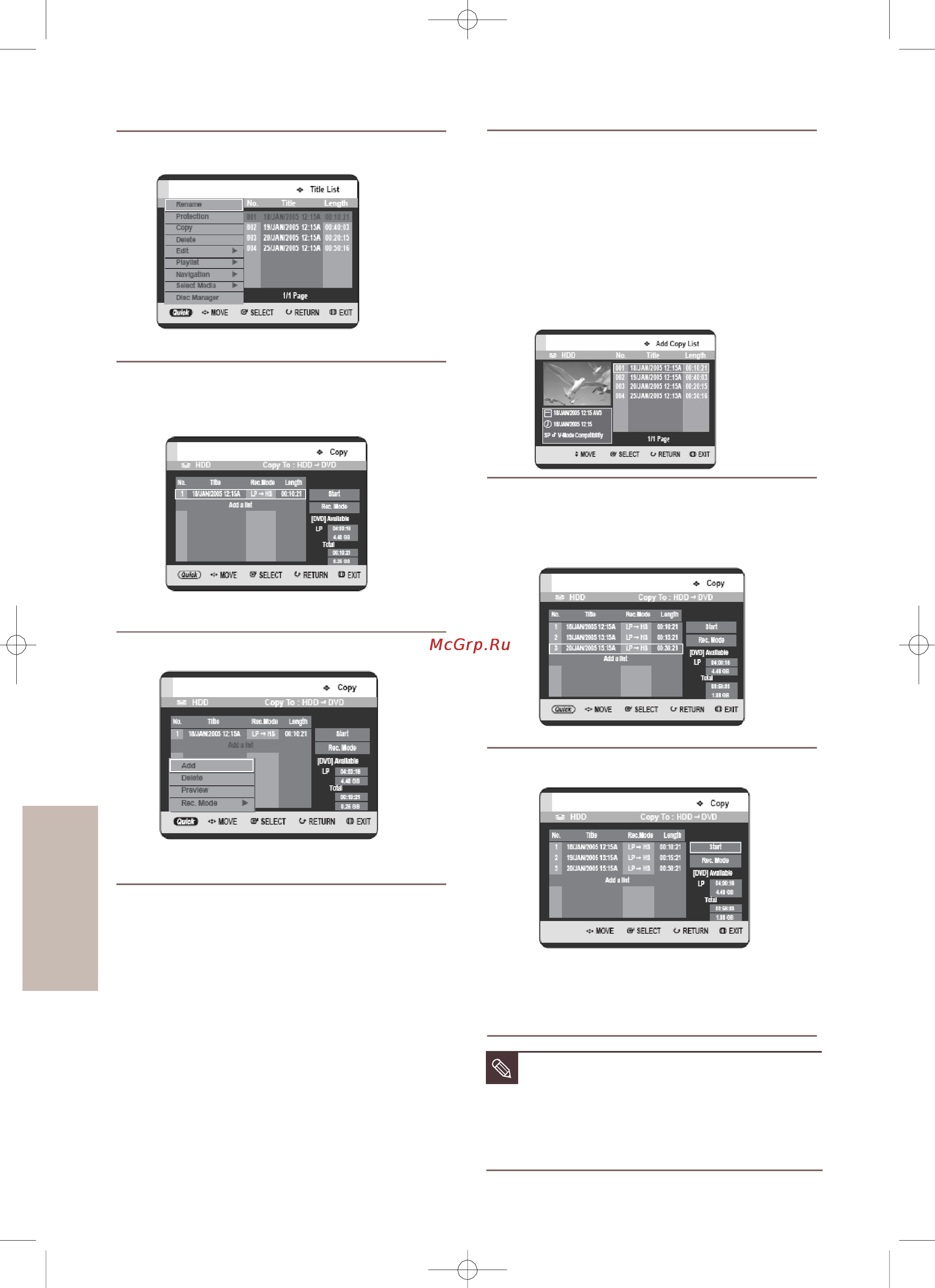 Toshiba RD-XS64SG [114/132] Русский