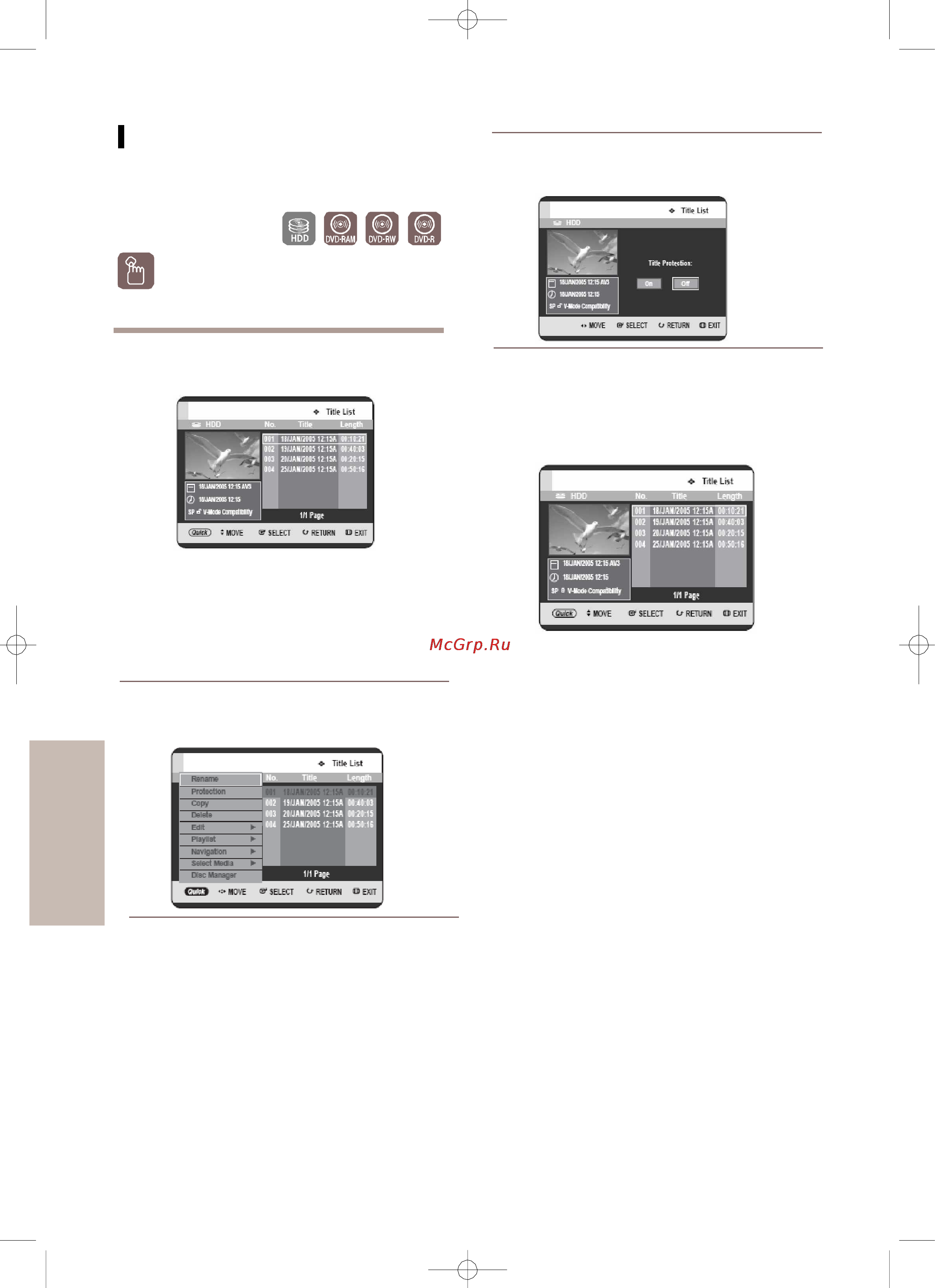 Toshiba RD-XS64SG [96/132] Русский