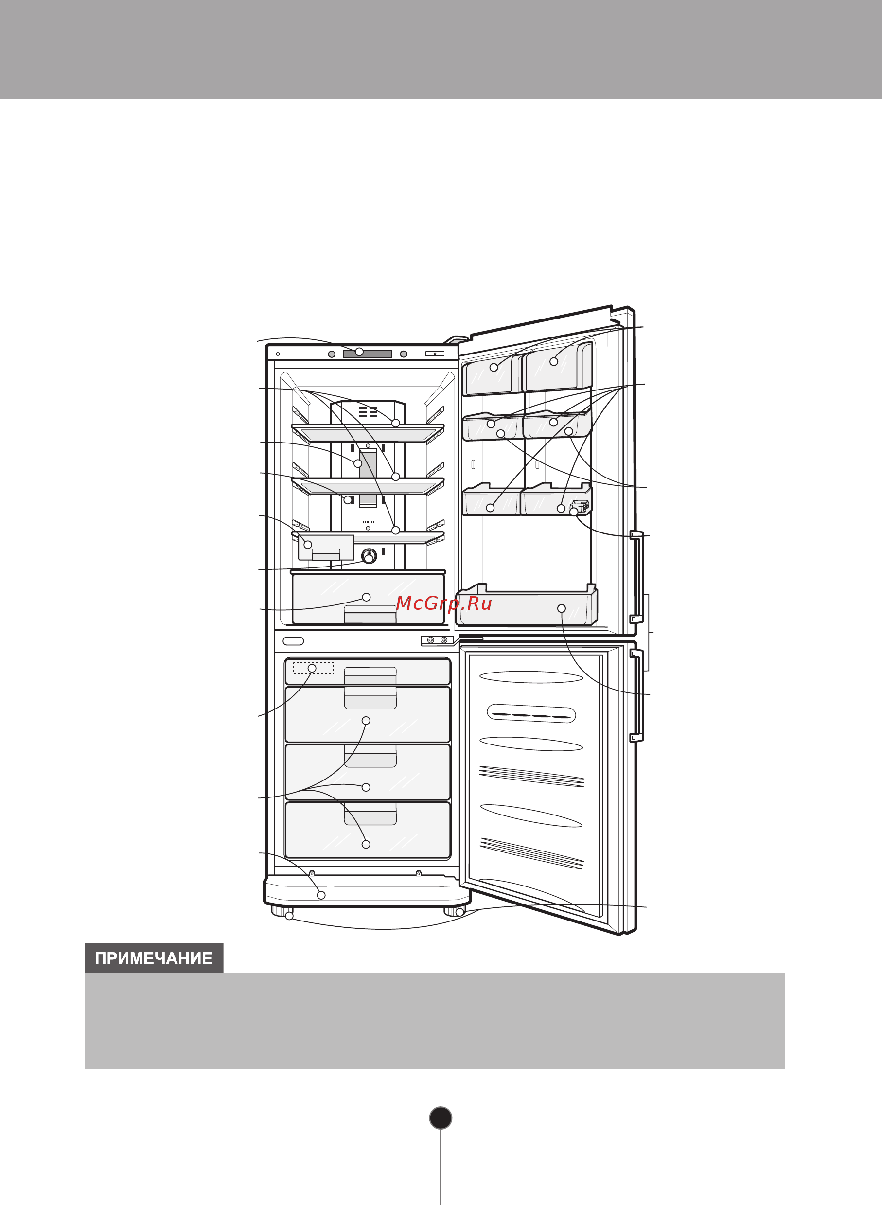 LG GA-E409UEQA [11/28] Основные части холодильника